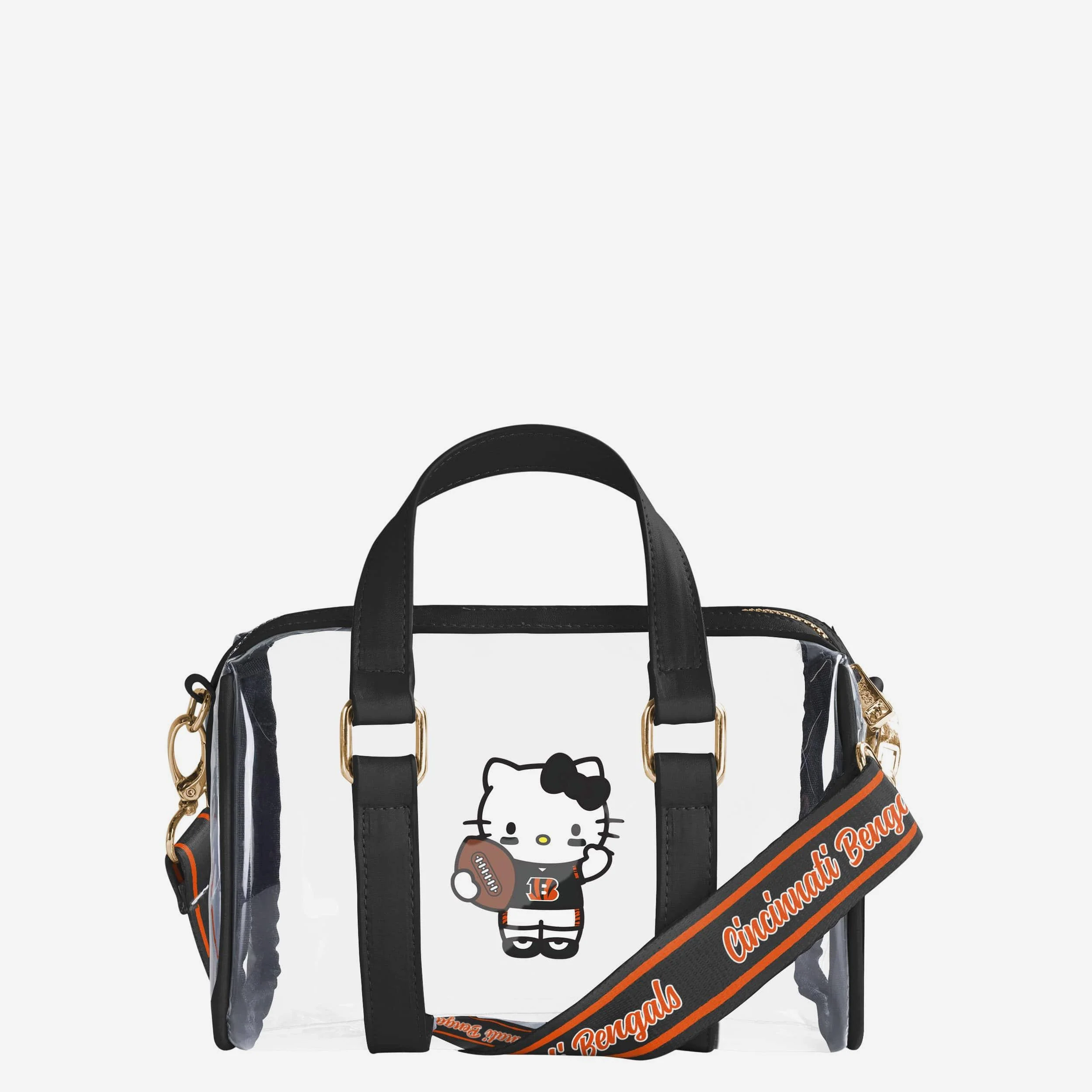 Cincinnati Bengals Hello Kitty® Clear Barrel Bag