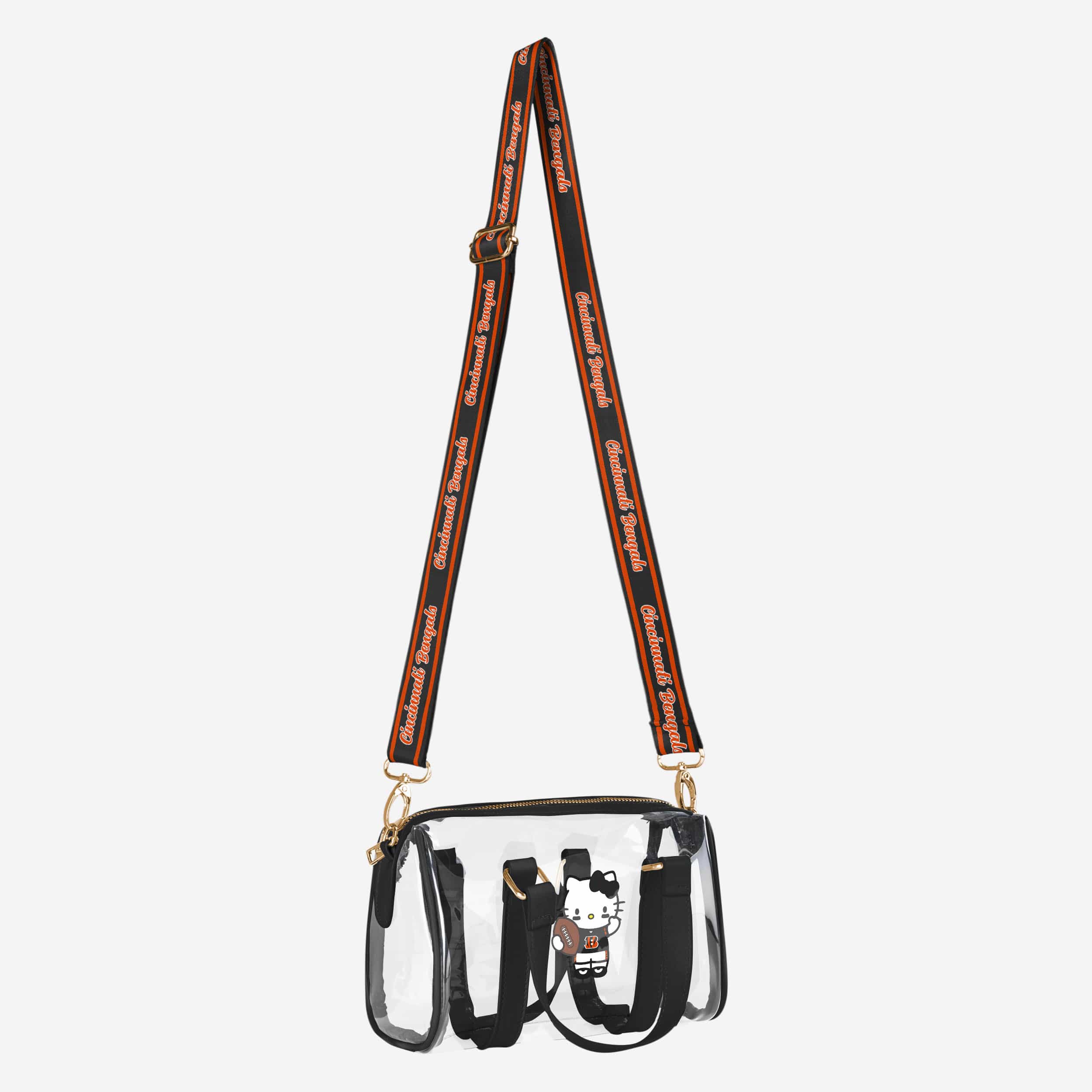 Cincinnati Bengals Hello Kitty® Clear Barrel Bag - Image 2
