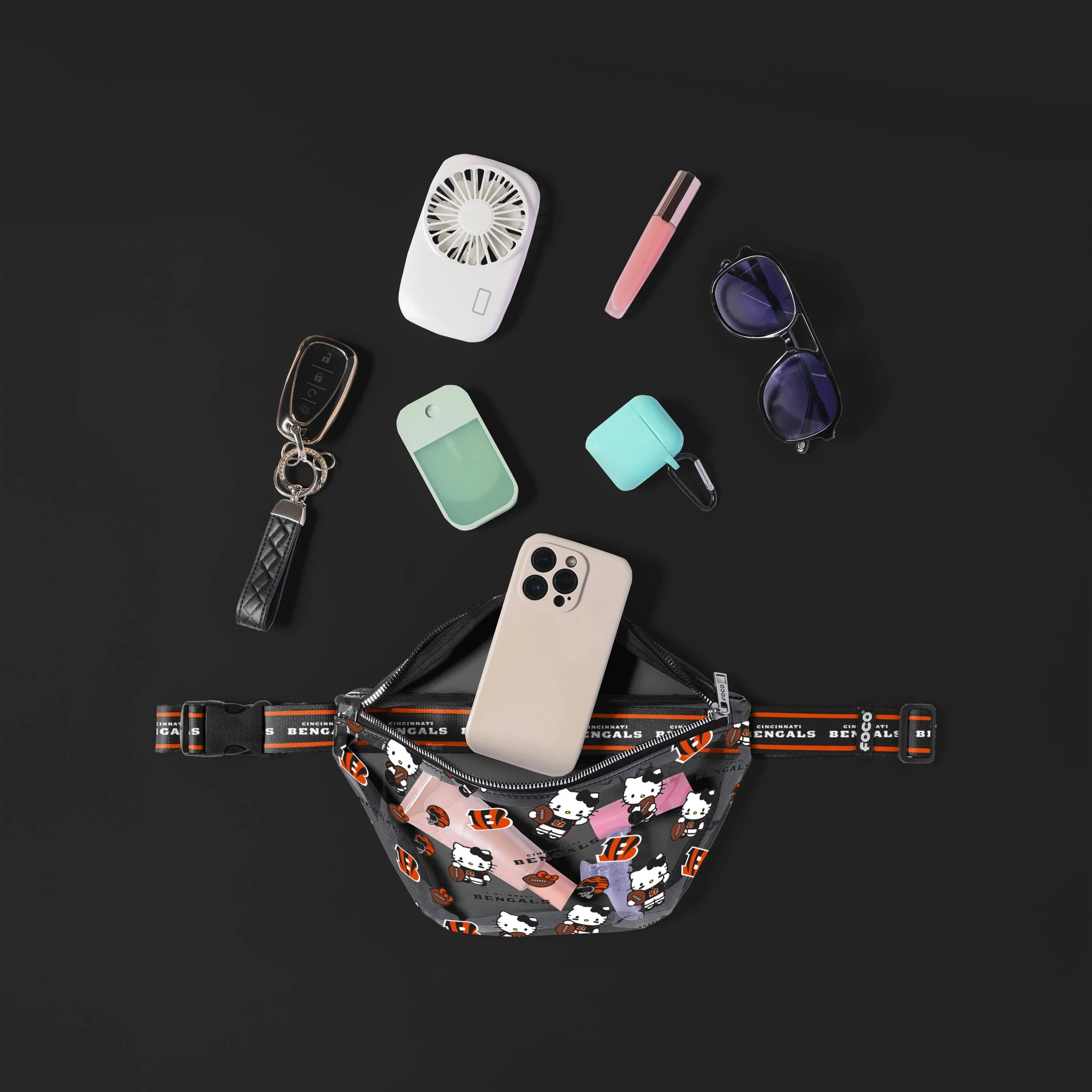 Cincinnati Bengals Hello Kitty® Clear Fanny Pack - Image 3