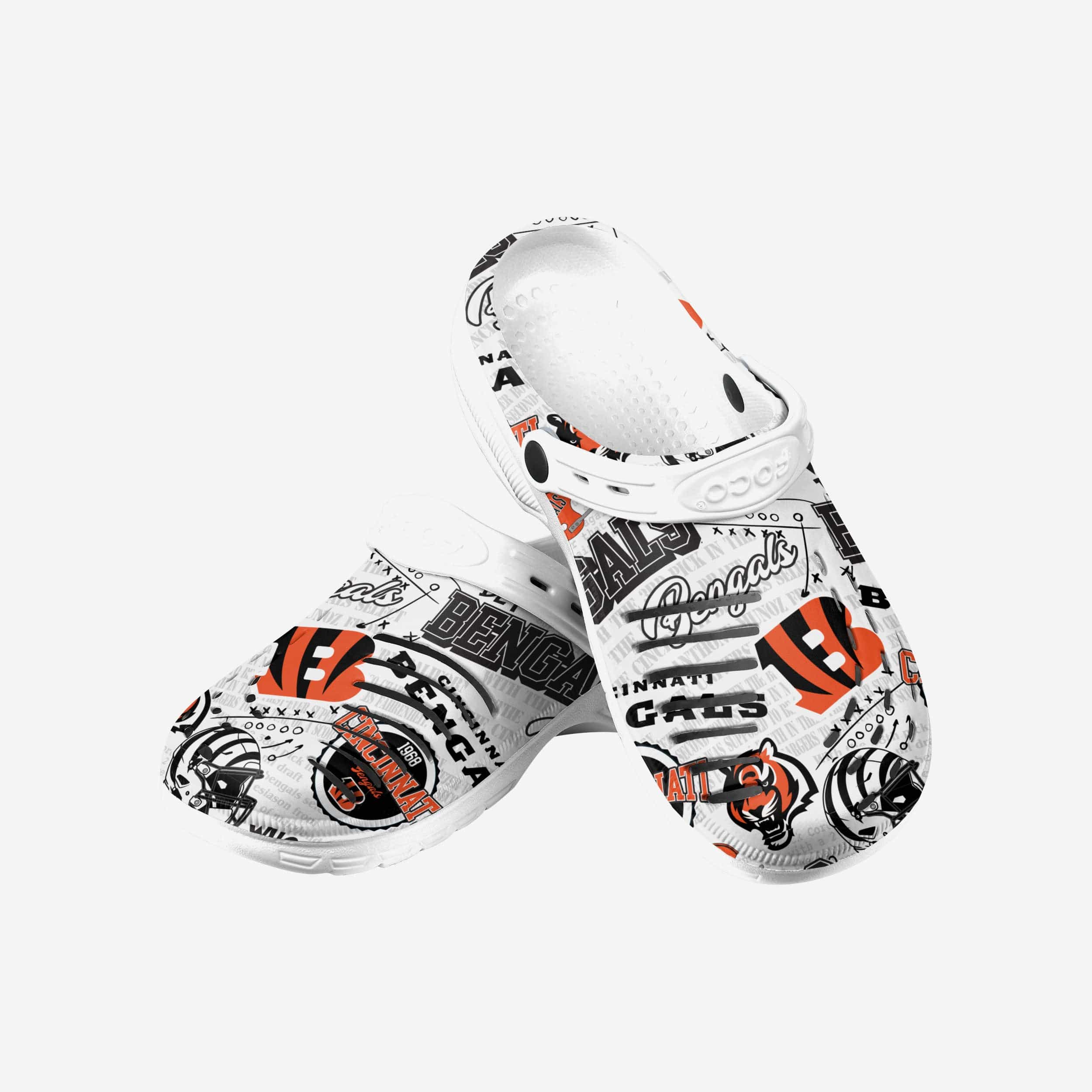 Cincinnati Bengals Historic Print Clog With Strap - Image 3