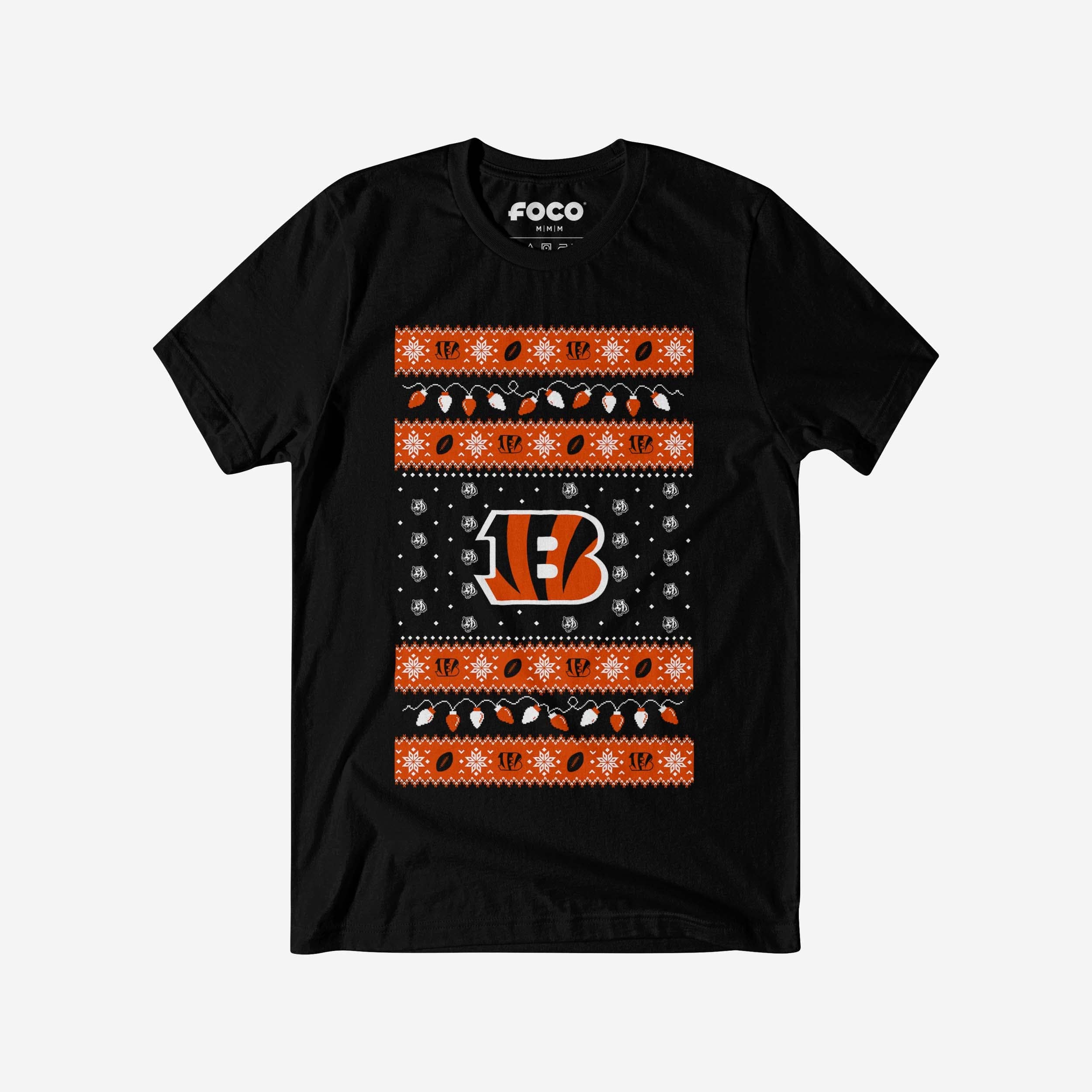 Cincinnati Bengals Holiday Lights Sweater T-Shirt