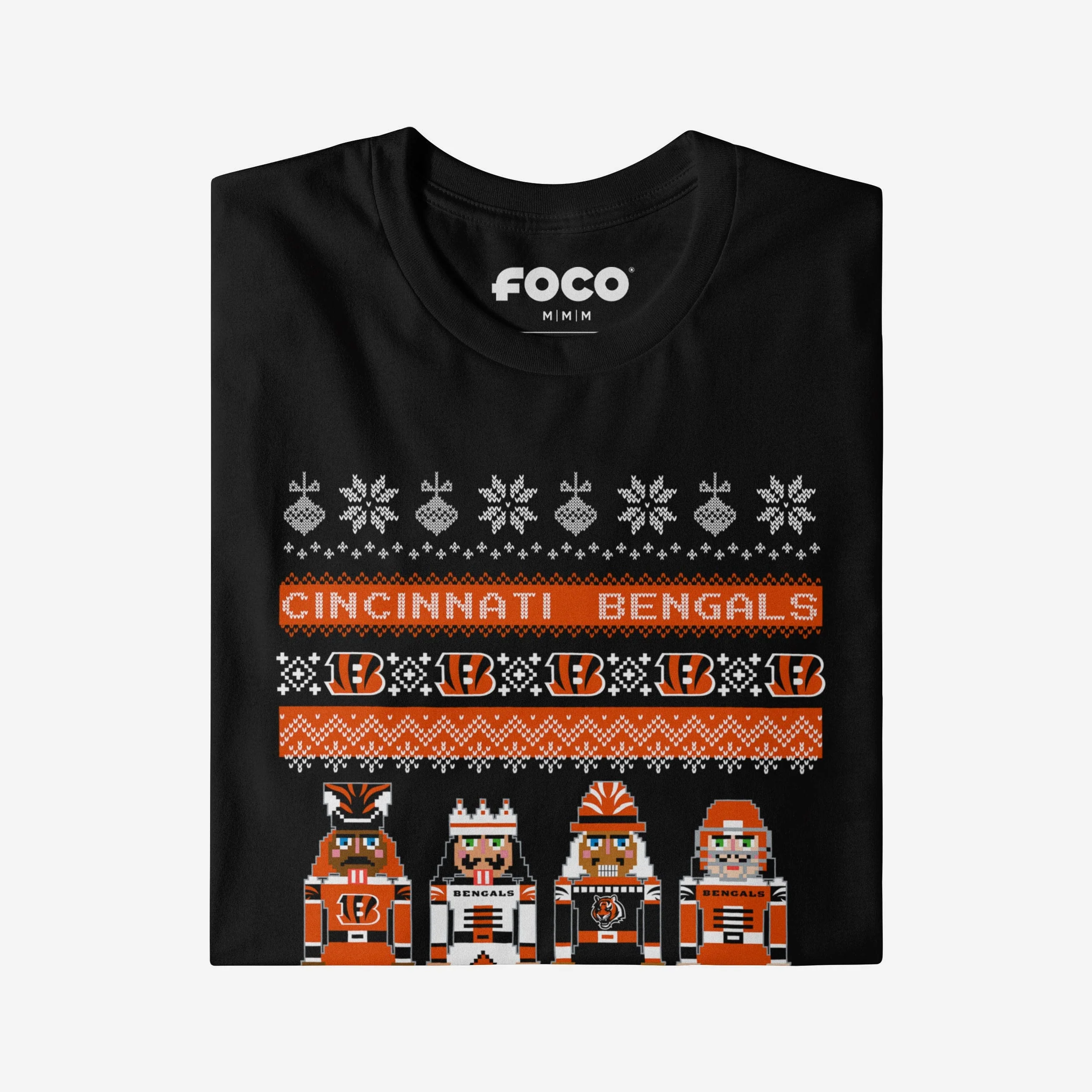 Cincinnati Bengals Holiday Nutcracker Sweater T-Shirt - Image 4