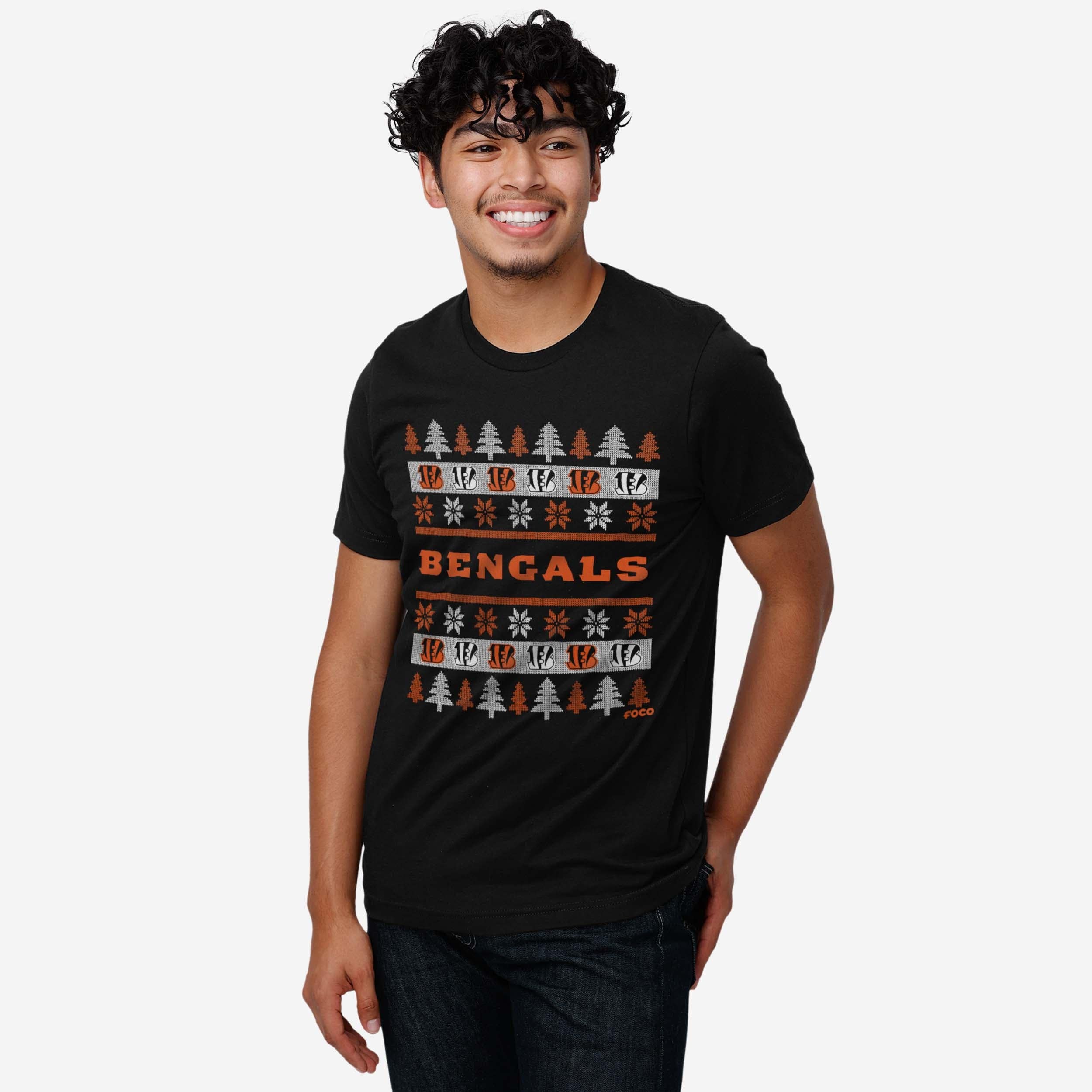 Cincinnati Bengals Holiday Sweater T-Shirt - Image 2