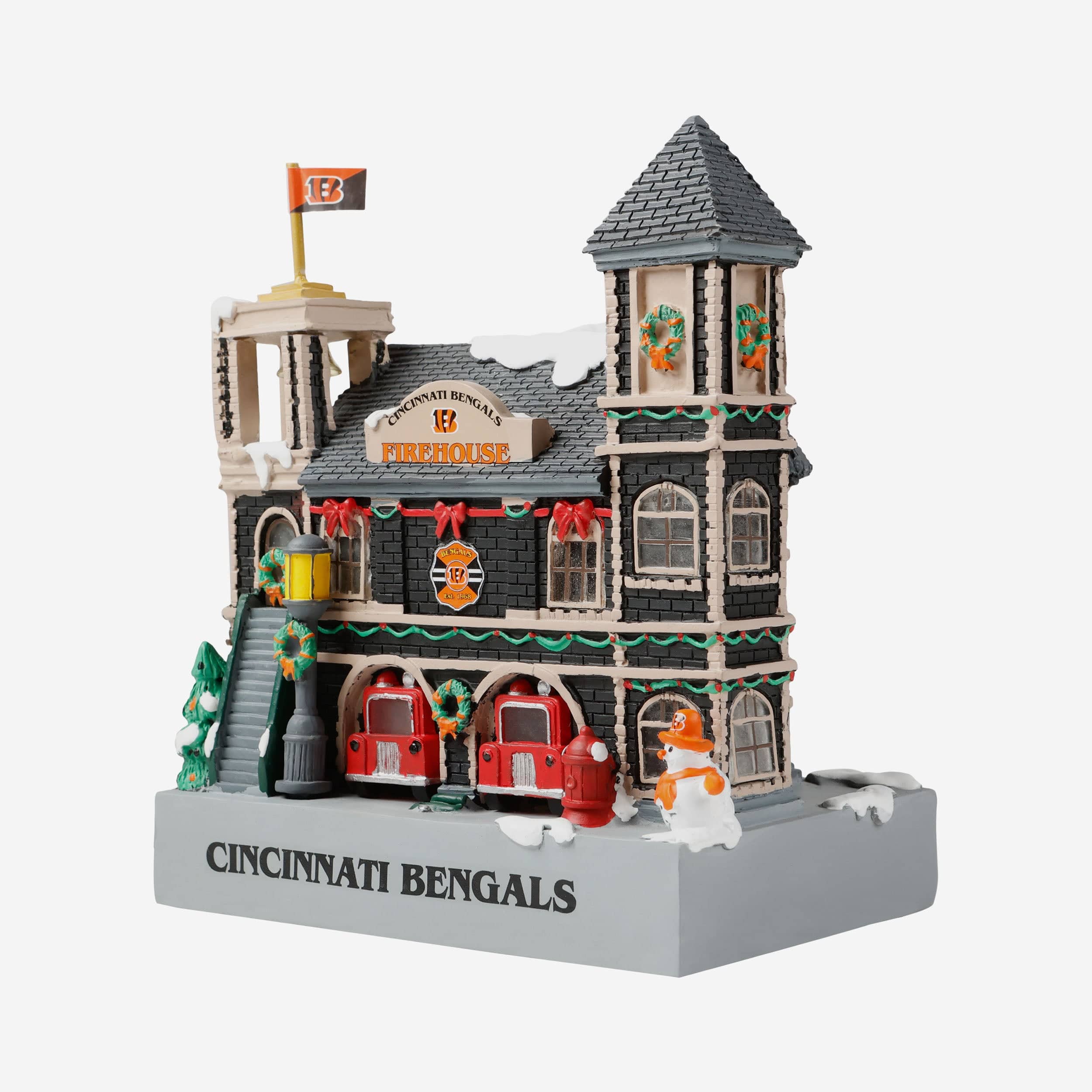 Cincinnati Bengals Light Up Resin Team Firehouse - Image 4