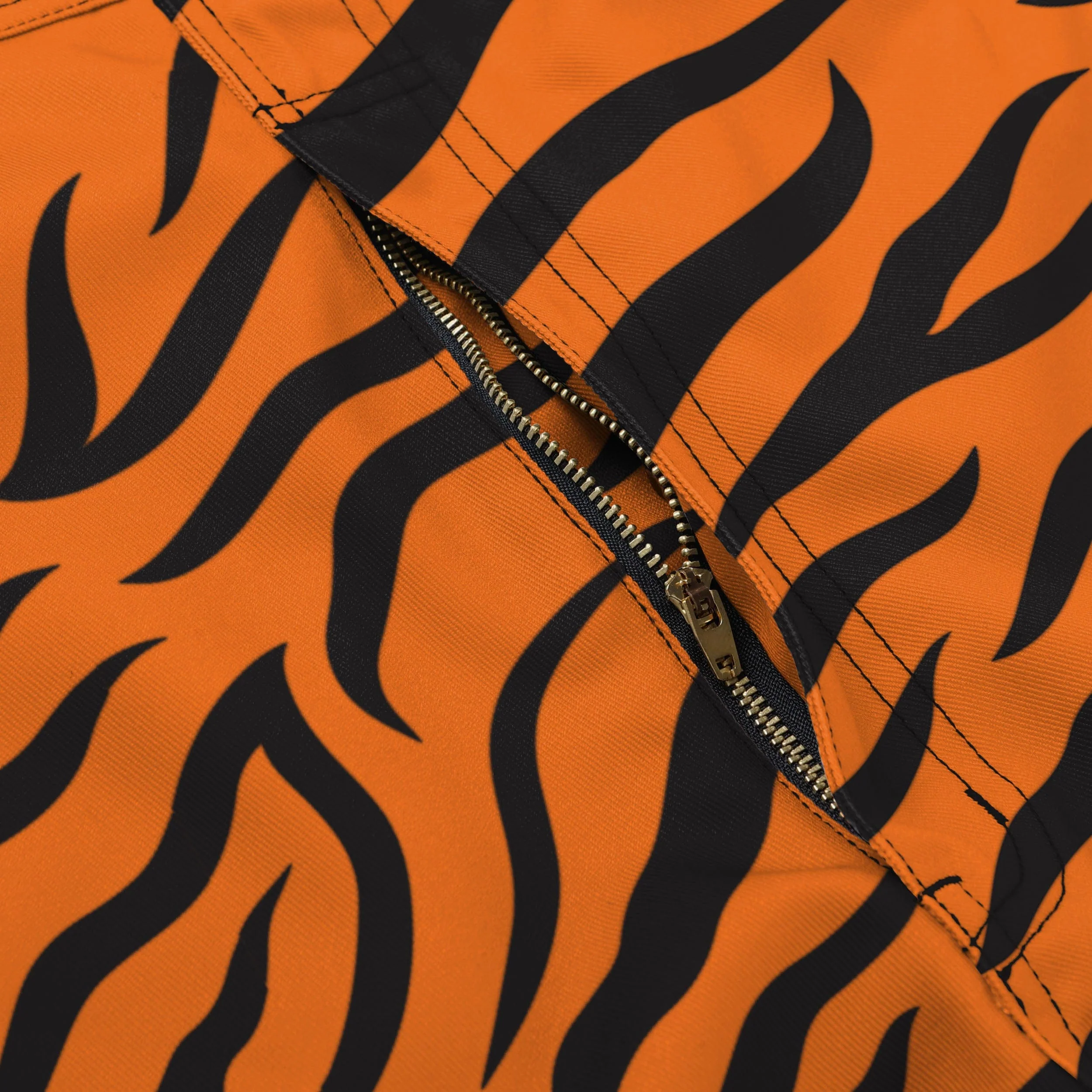 Cincinnati Bengals Mens Tiger Stripe Thematic Bib Shortalls - Image 6