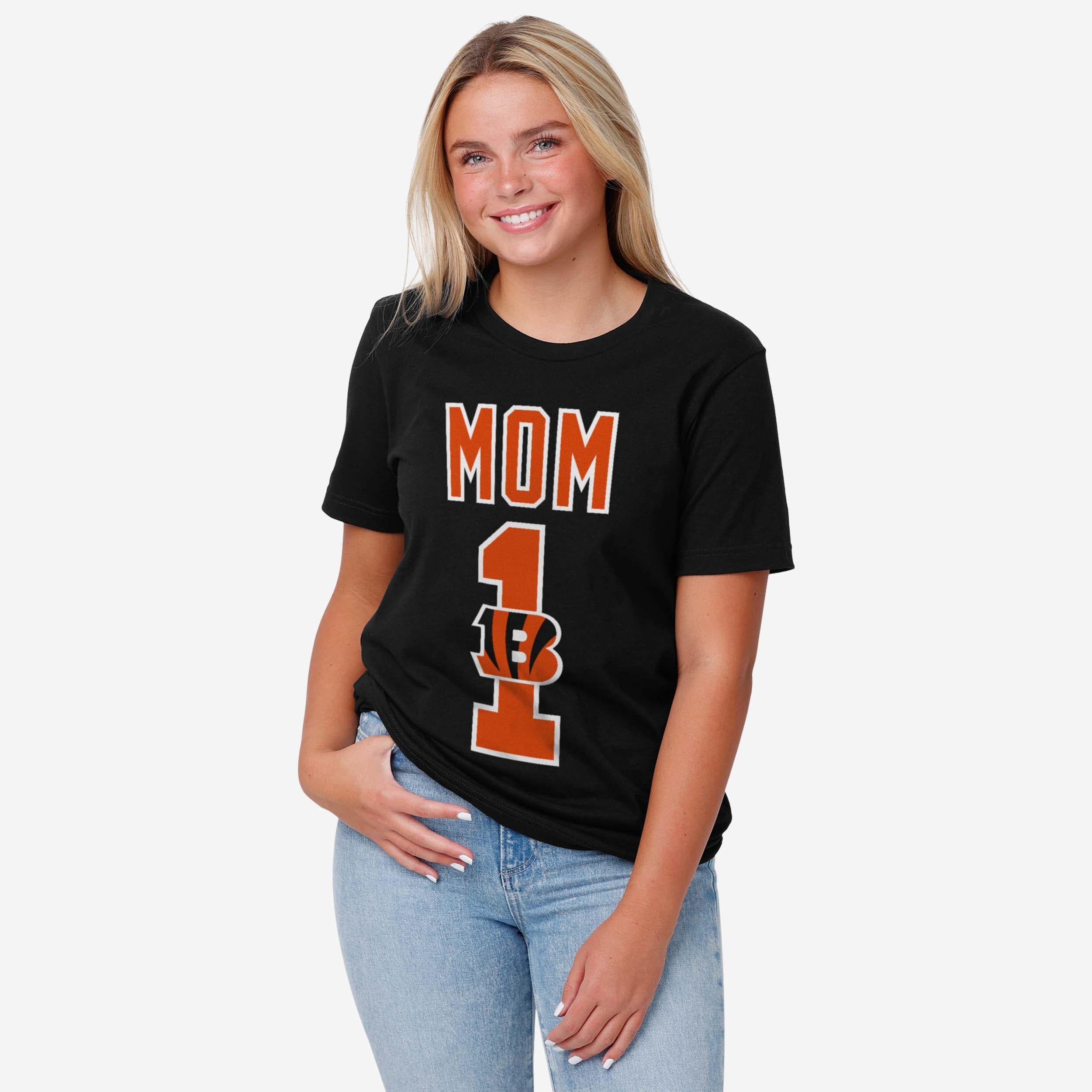 Cincinnati Bengals Number 1 Mom T-Shirt - Image 2