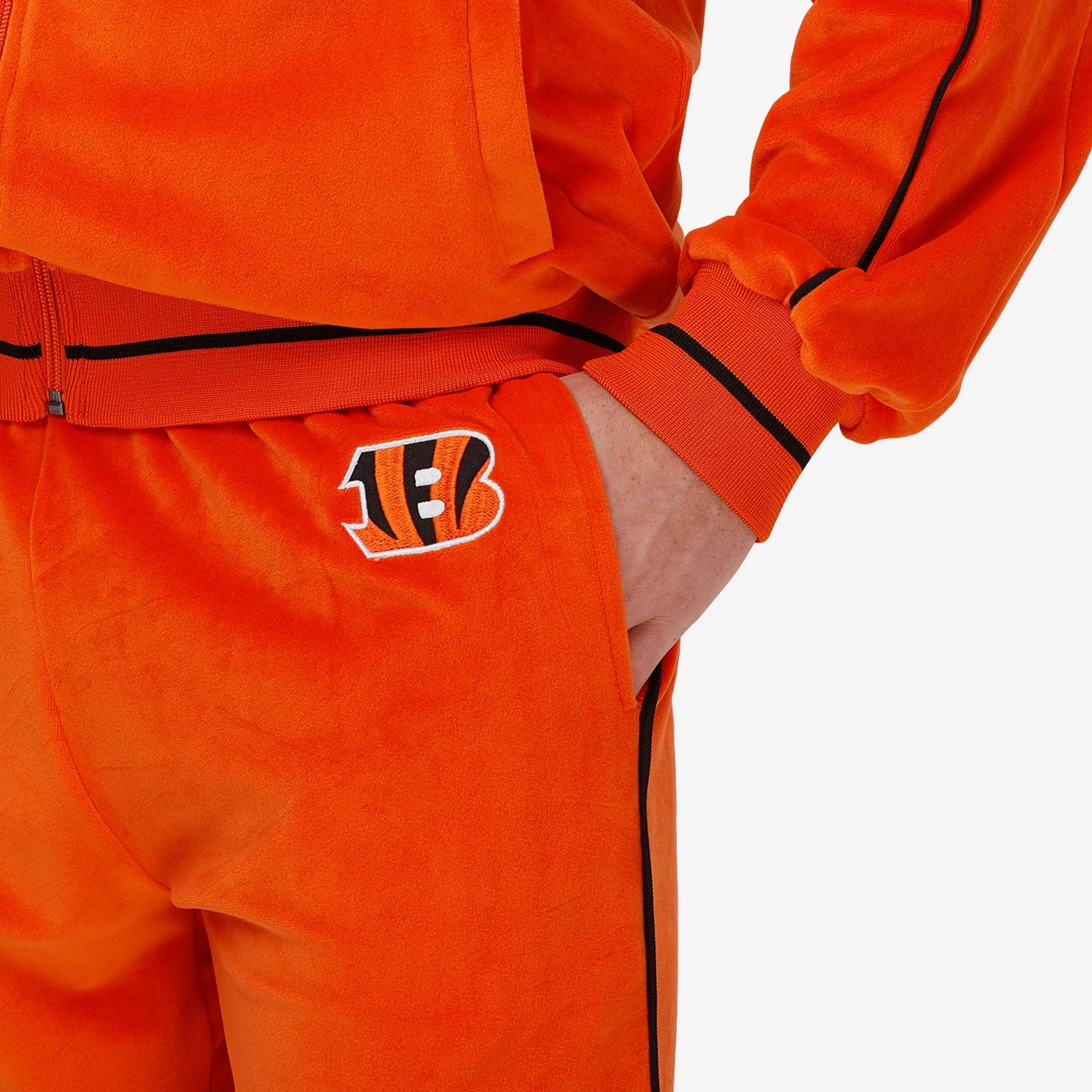 Cincinnati Bengals Orange Velour Pants - Image 3