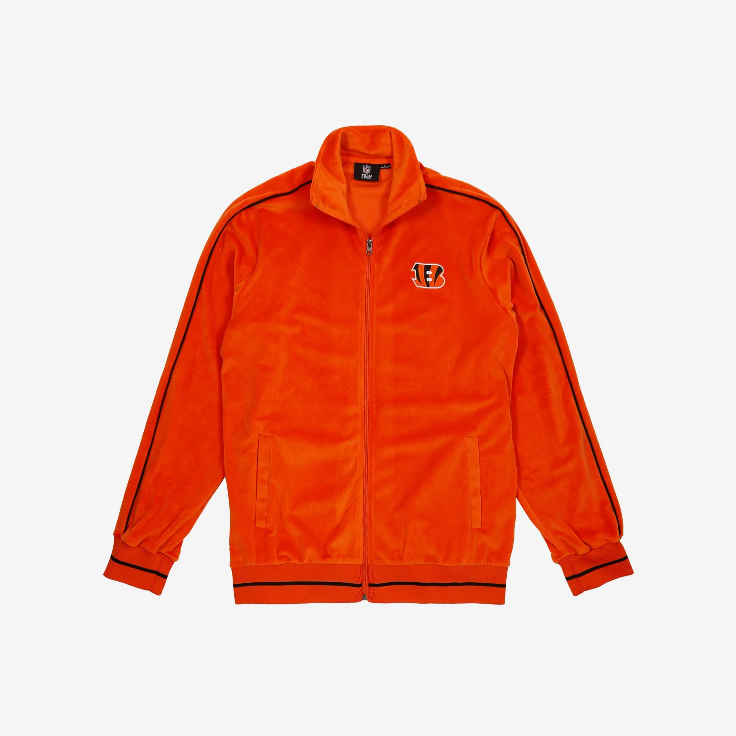 Cincinnati Bengals Orange Velour Zip Up Top - Image 6