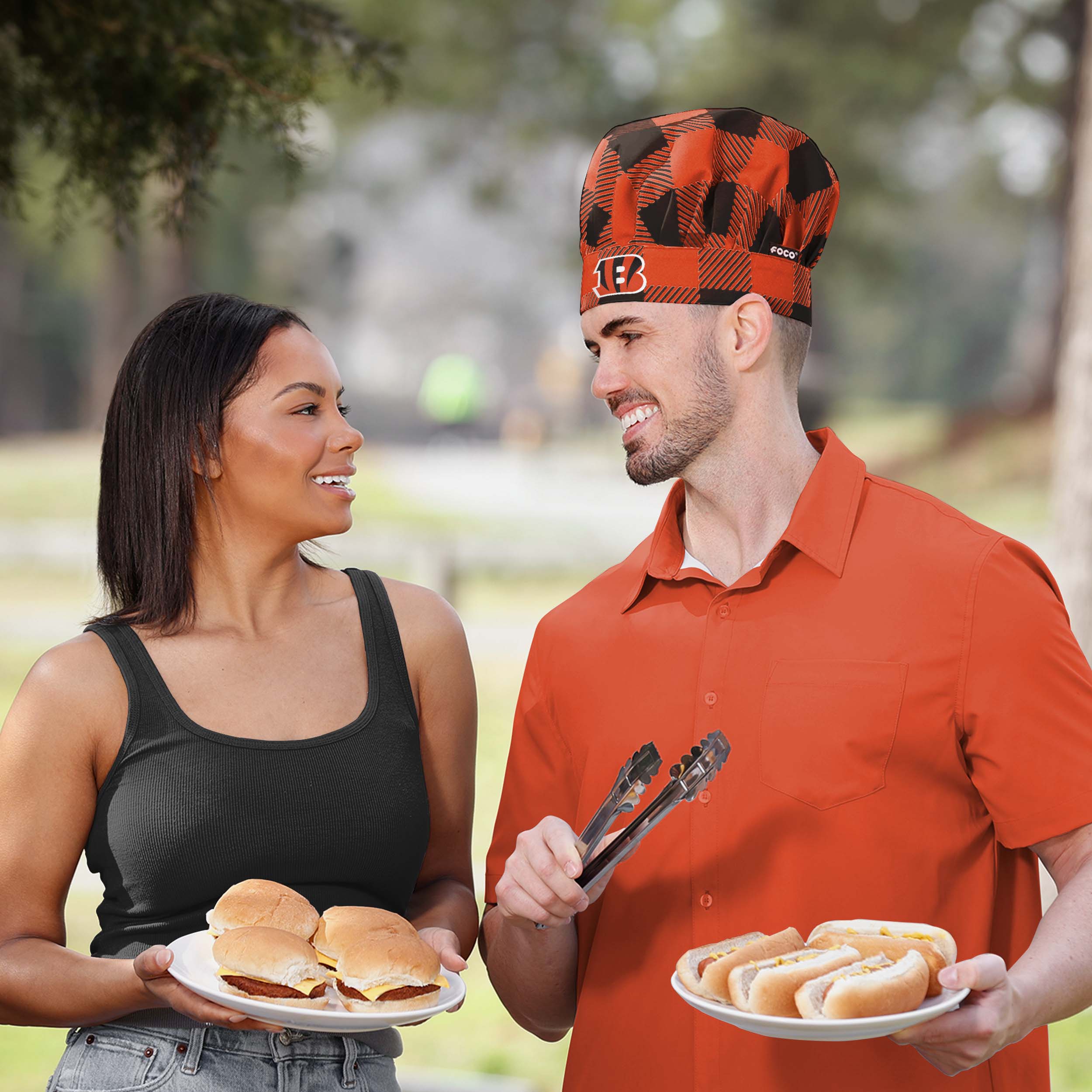 Cincinnati Bengals Plaid Chef Hat - Image 3