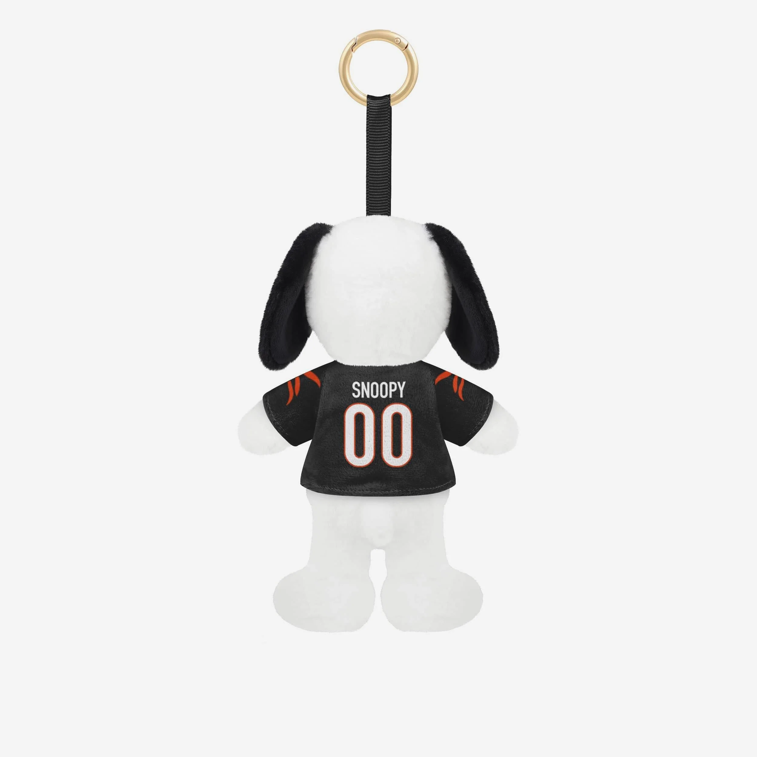 Cincinnati Bengals Plush Snoopy Peanuts Bag Charm Keychain - Image 2