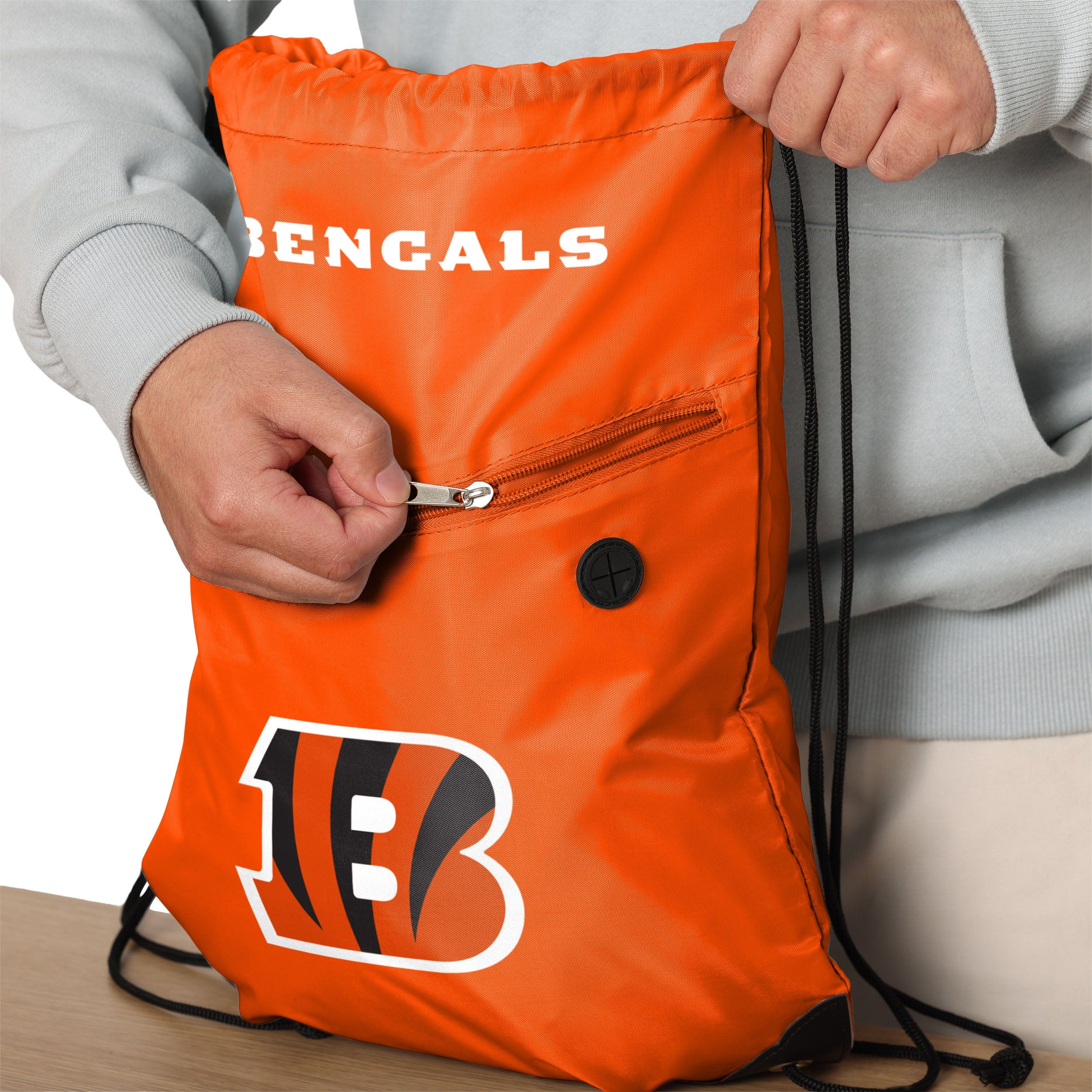 Cincinnati Bengals Pocket Drawstring Backpack - Image 4
