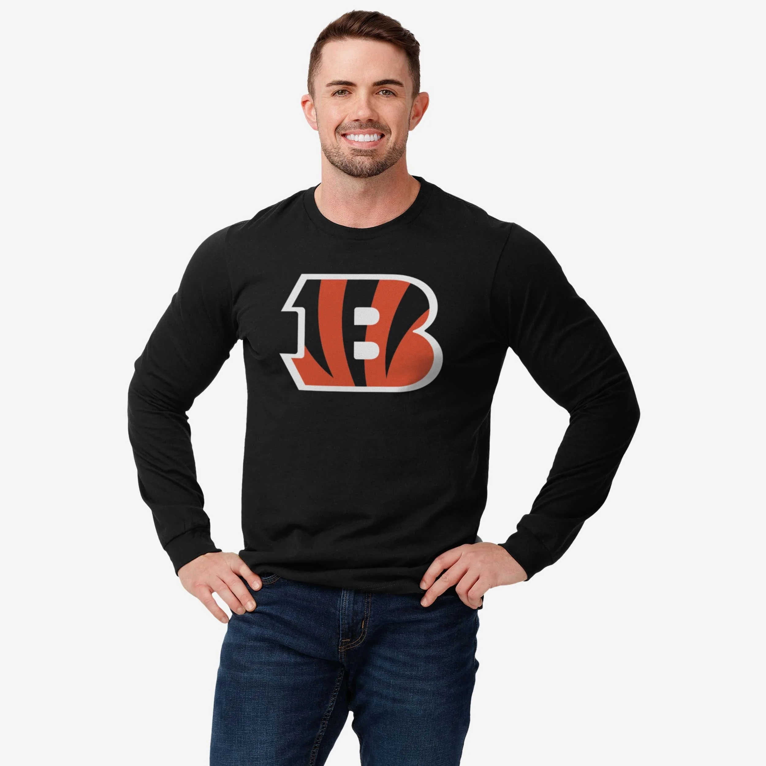Cincinnati Bengals Primary Logo Long Sleeve T-Shirt - Image 2