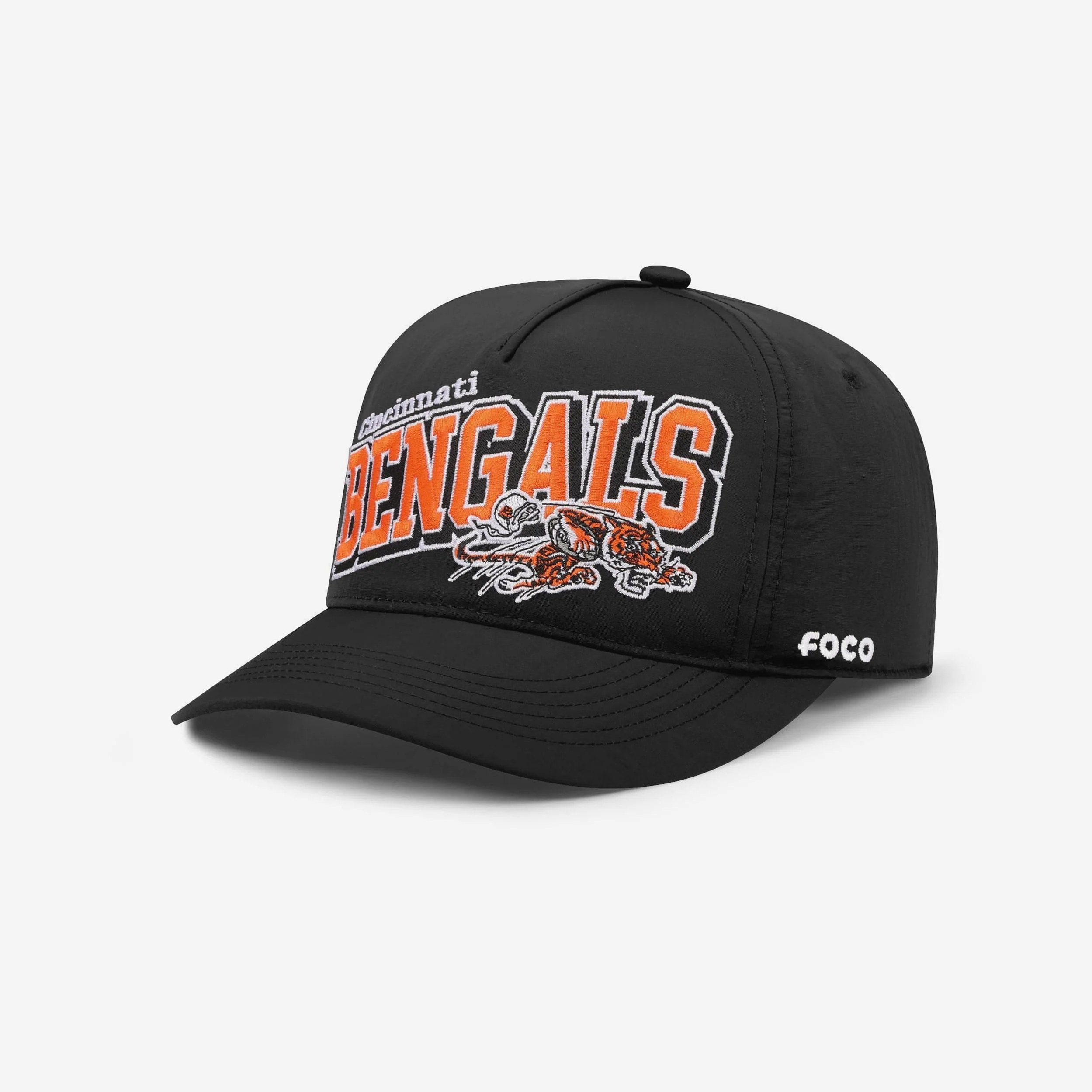 Cincinnati Bengals Retro Wavy Wordmark Poly Marquee RF Cap