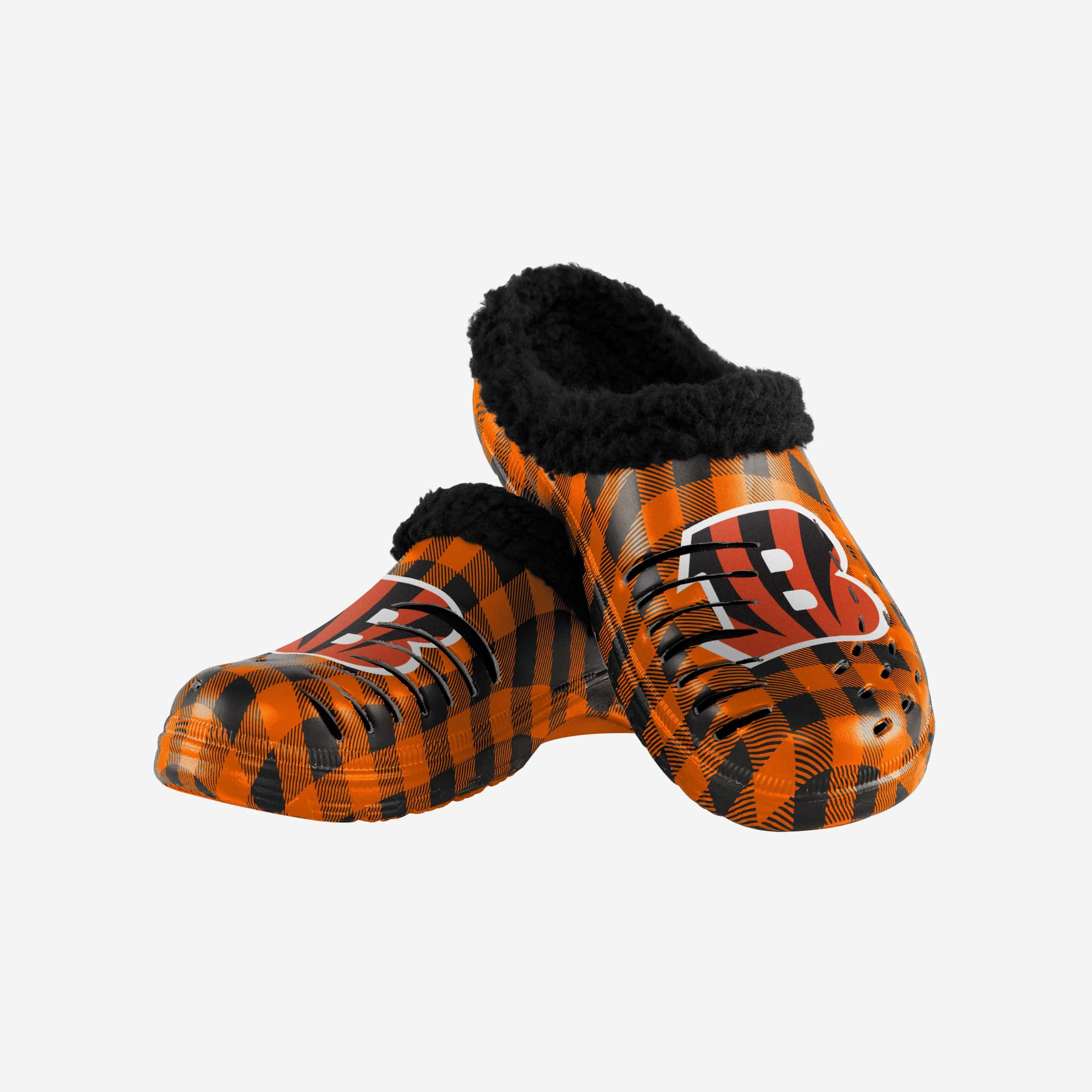 Cincinnati Bengals Sherpa Lined Buffalo Check Clog - Image 3
