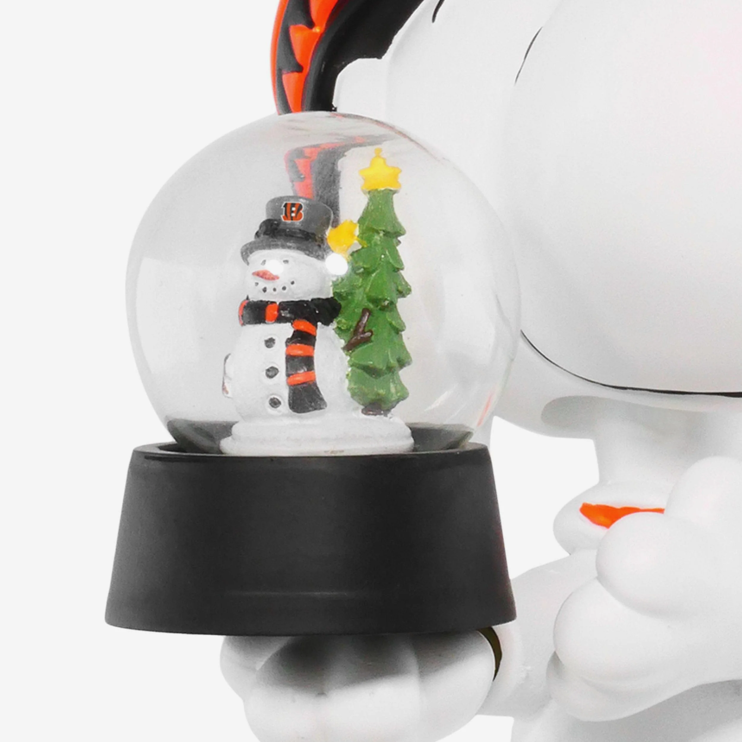 Cincinnati Bengals Snoopy Peanuts Snow Globe Bobblehead - Image 2