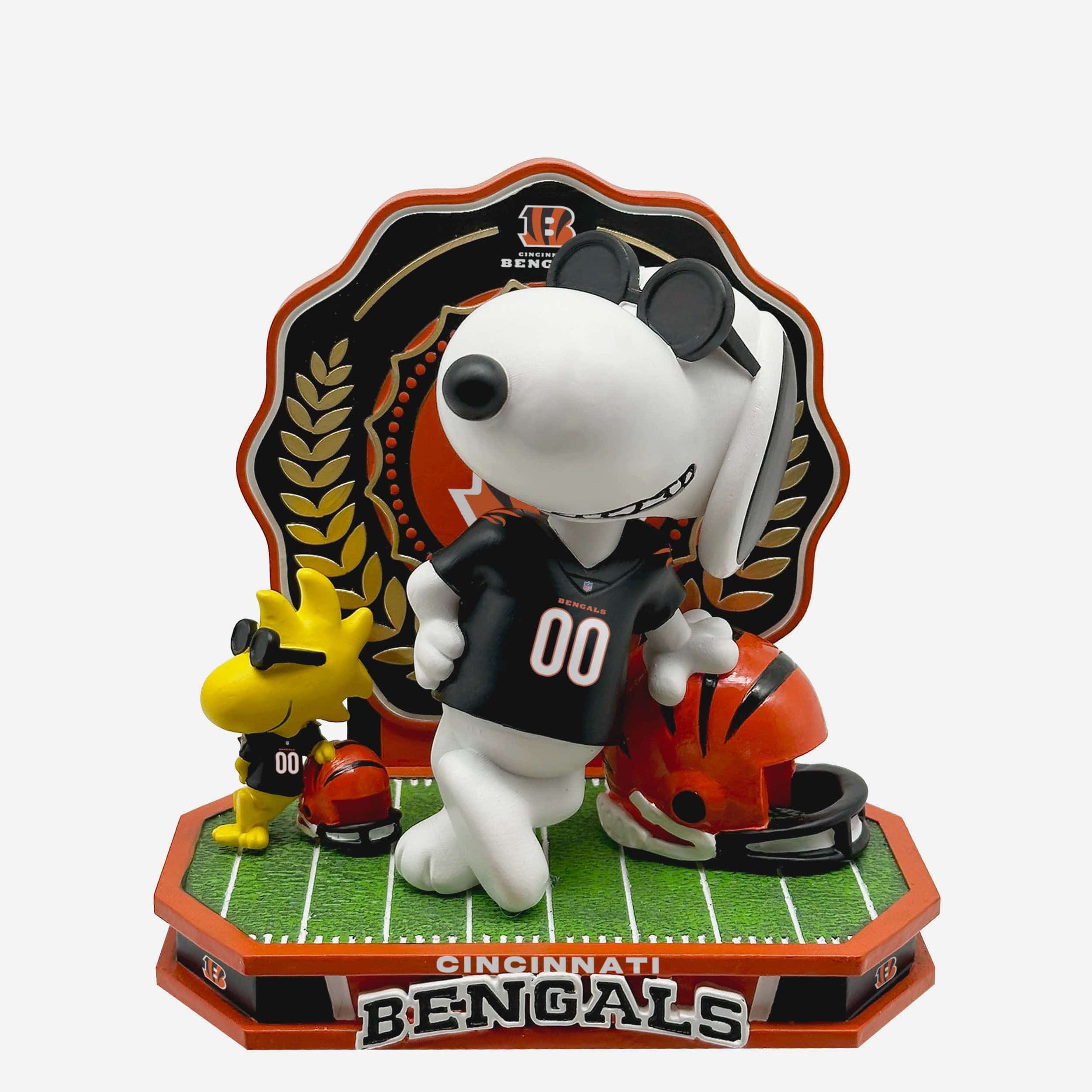 Cincinnati Bengals Snoopy & Woodstock Joe Cool Peanuts Dual Bobblehead