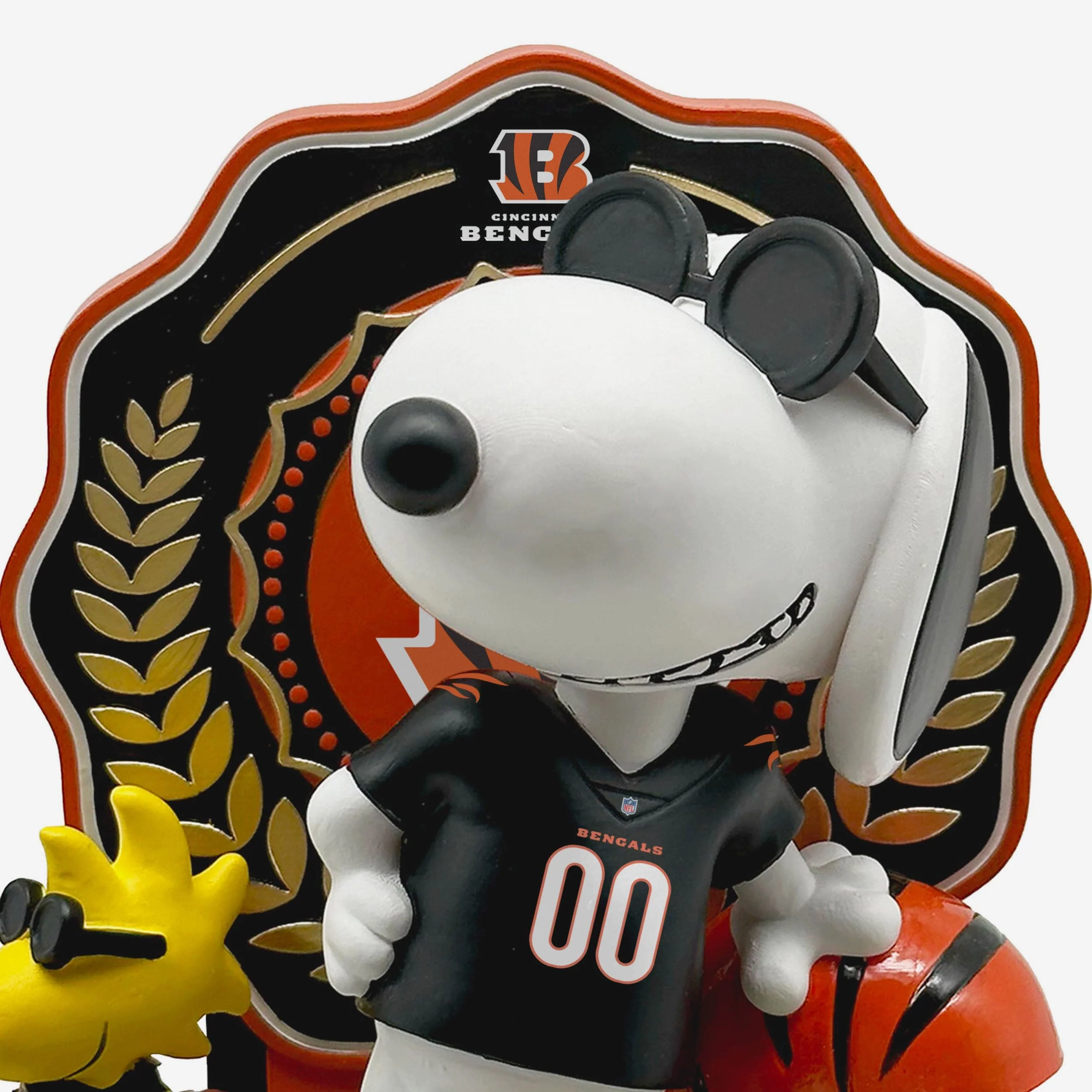 Cincinnati Bengals Snoopy & Woodstock Joe Cool Peanuts Dual Bobblehead - Image 2