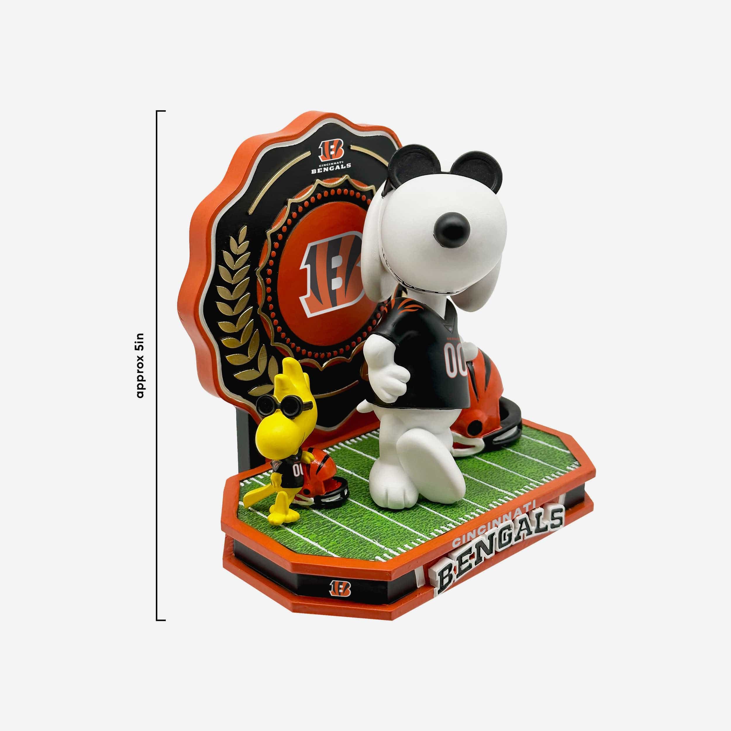 Cincinnati Bengals Snoopy & Woodstock Joe Cool Peanuts Dual Bobblehead - Image 4