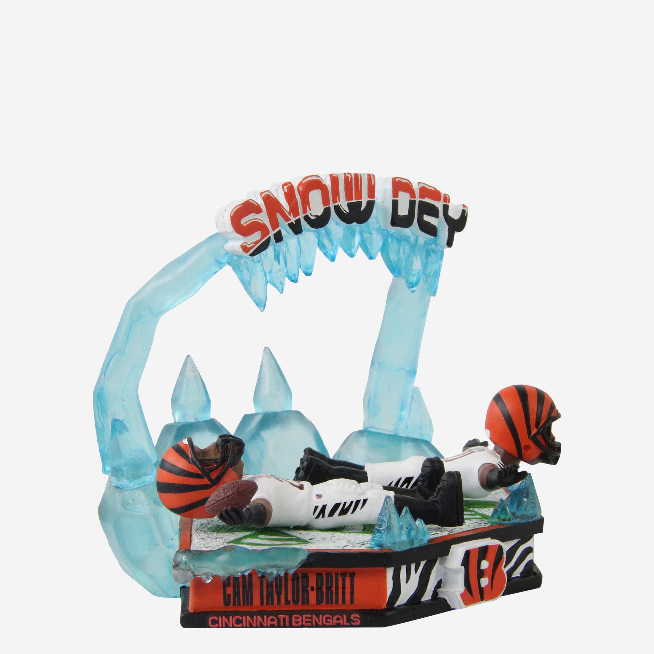 Cincinnati Bengals Snow Dey Who Dey Mini Bobblehead Scene - Image 2