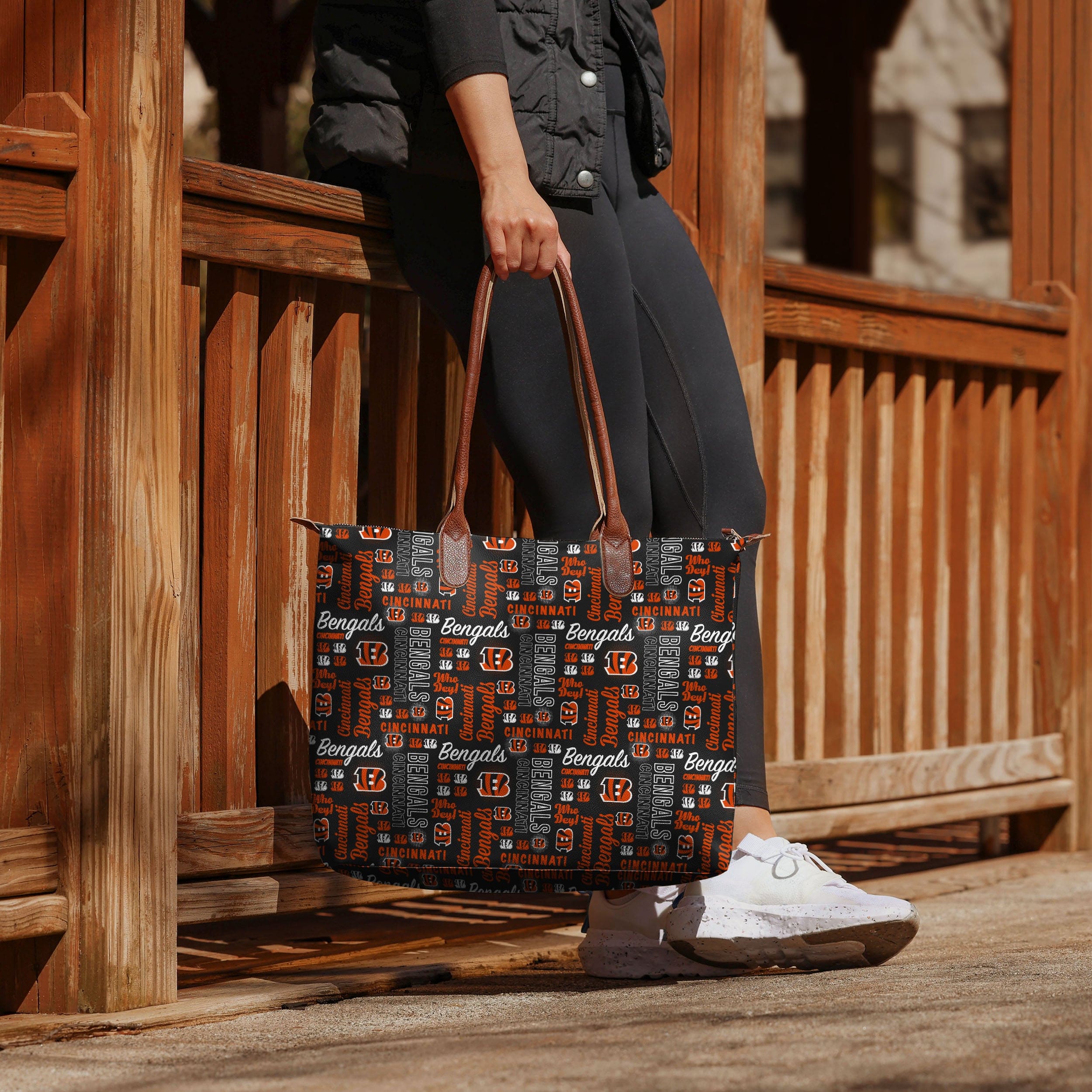 Cincinnati Bengals Spirited Style Printed Collection Tote Bag - Image 3