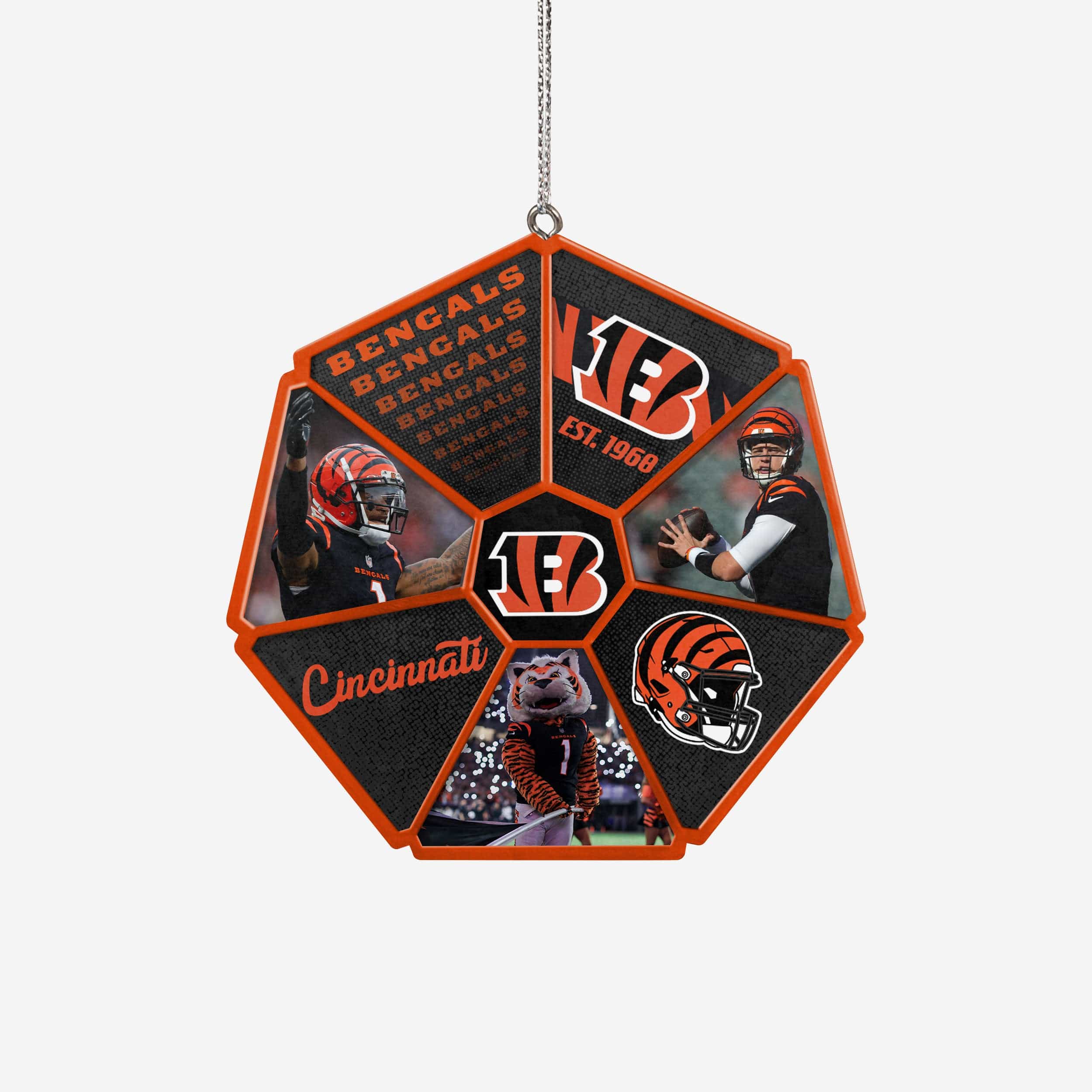 Cincinnati Bengals Team Wheel Ornament