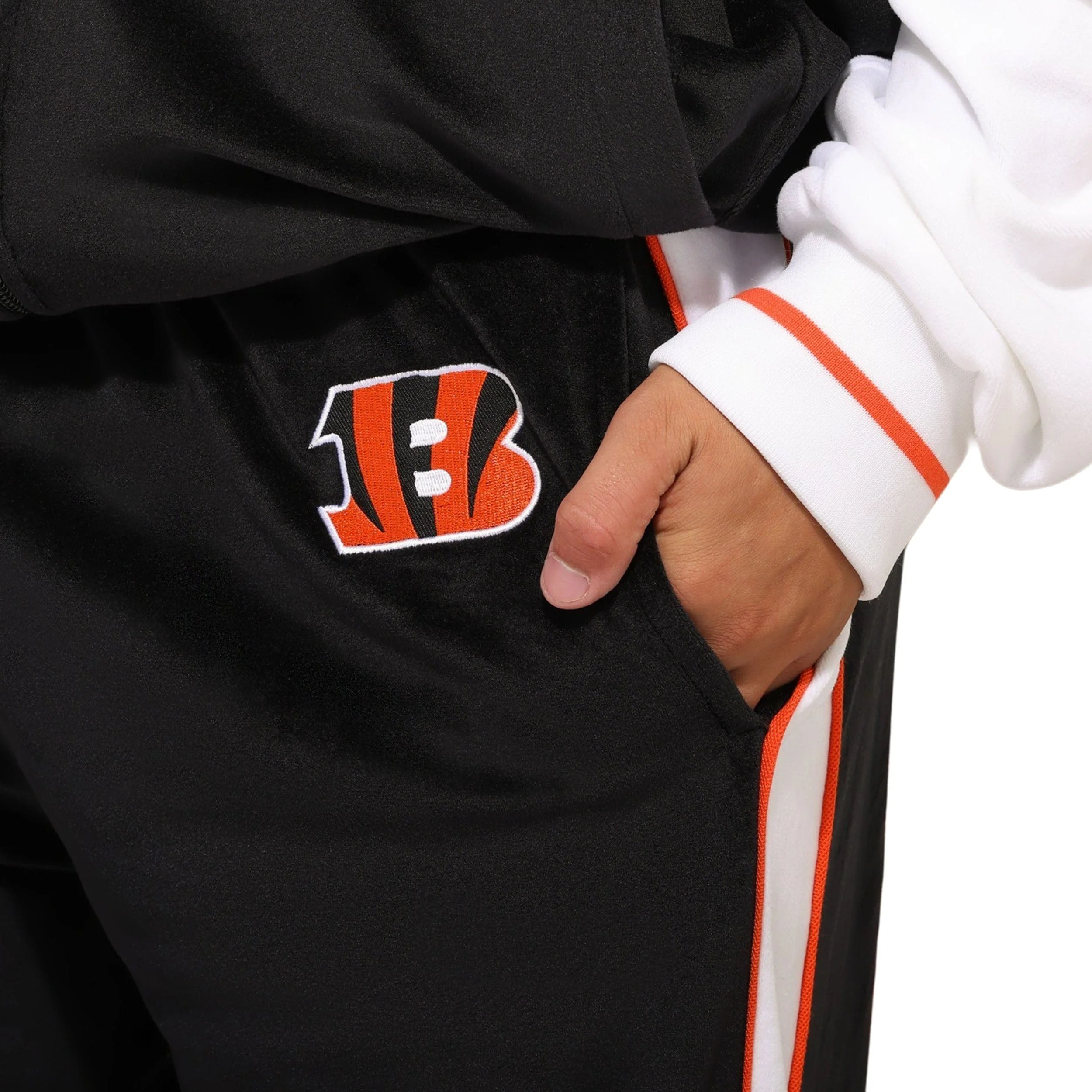 Cincinnati Bengals Two Tone Velour Pants - Image 3