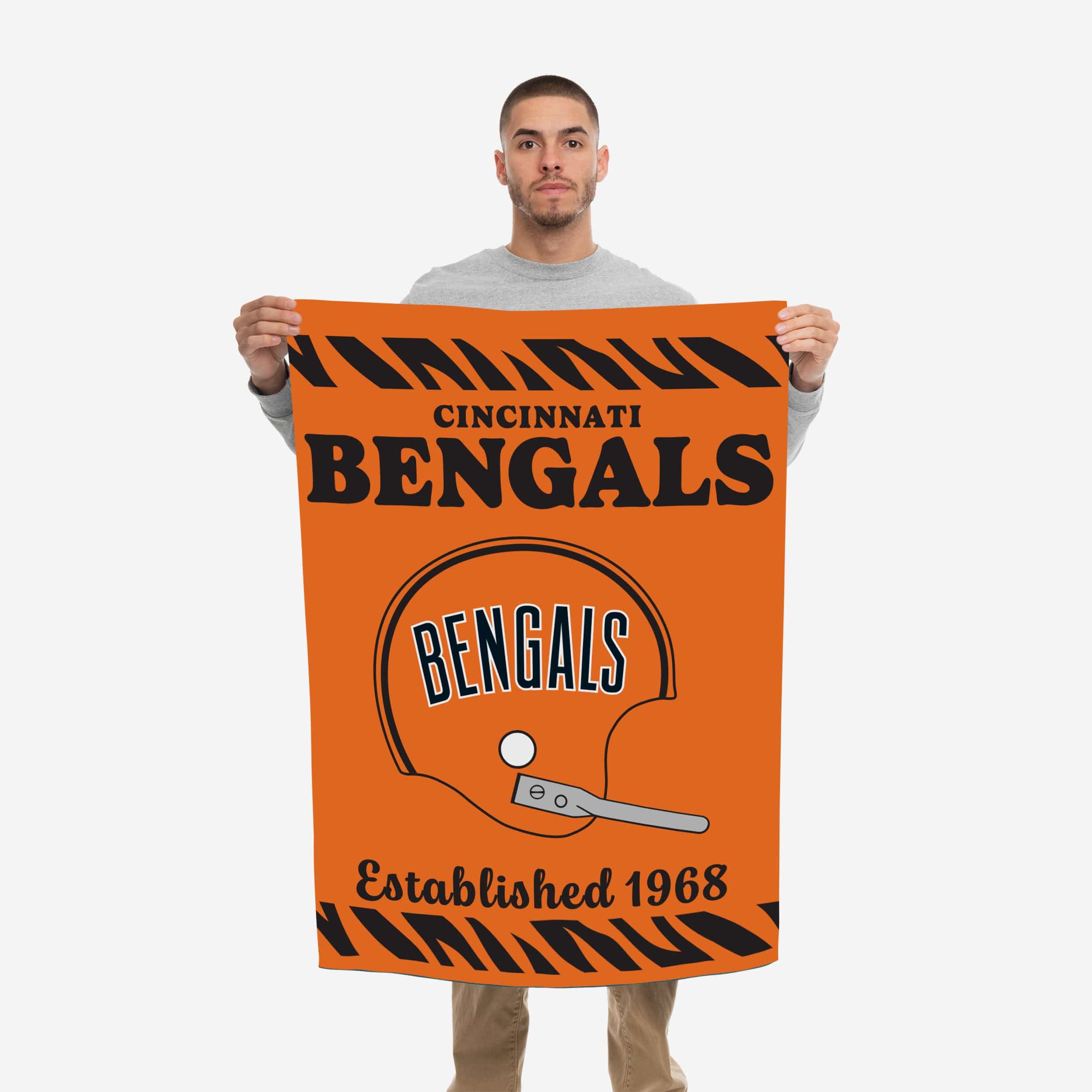 Cincinnati Bengals Vertical Retro Flag - Image 2