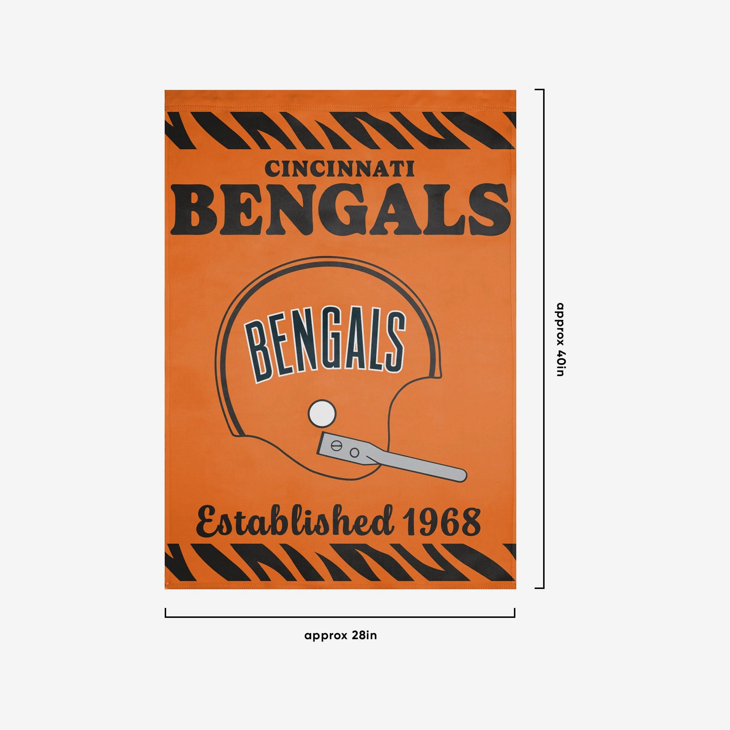 Cincinnati Bengals Vertical Retro Flag - Image 3