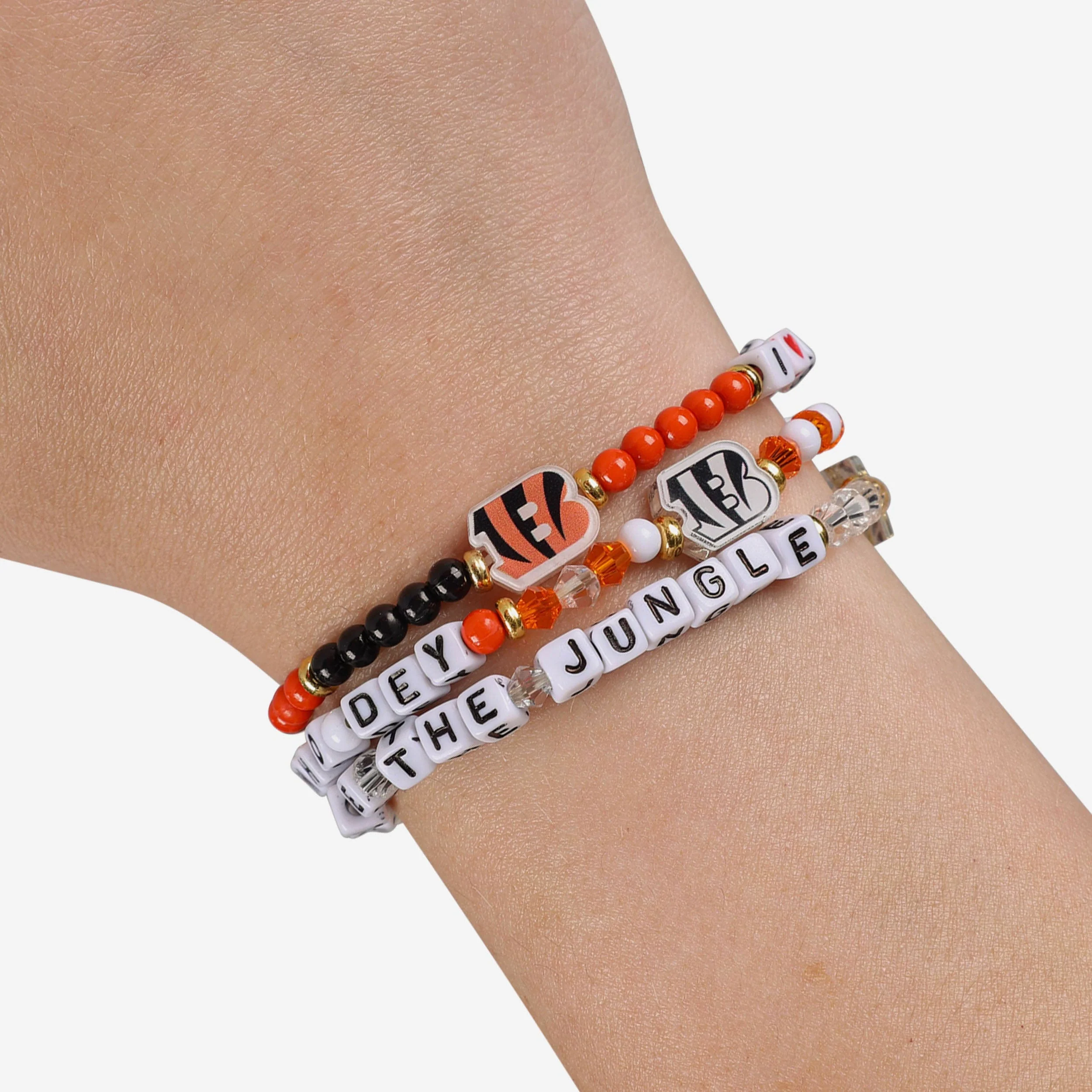Cincinnati Bengals White 3 Pack Friendship Bracelet - Image 4