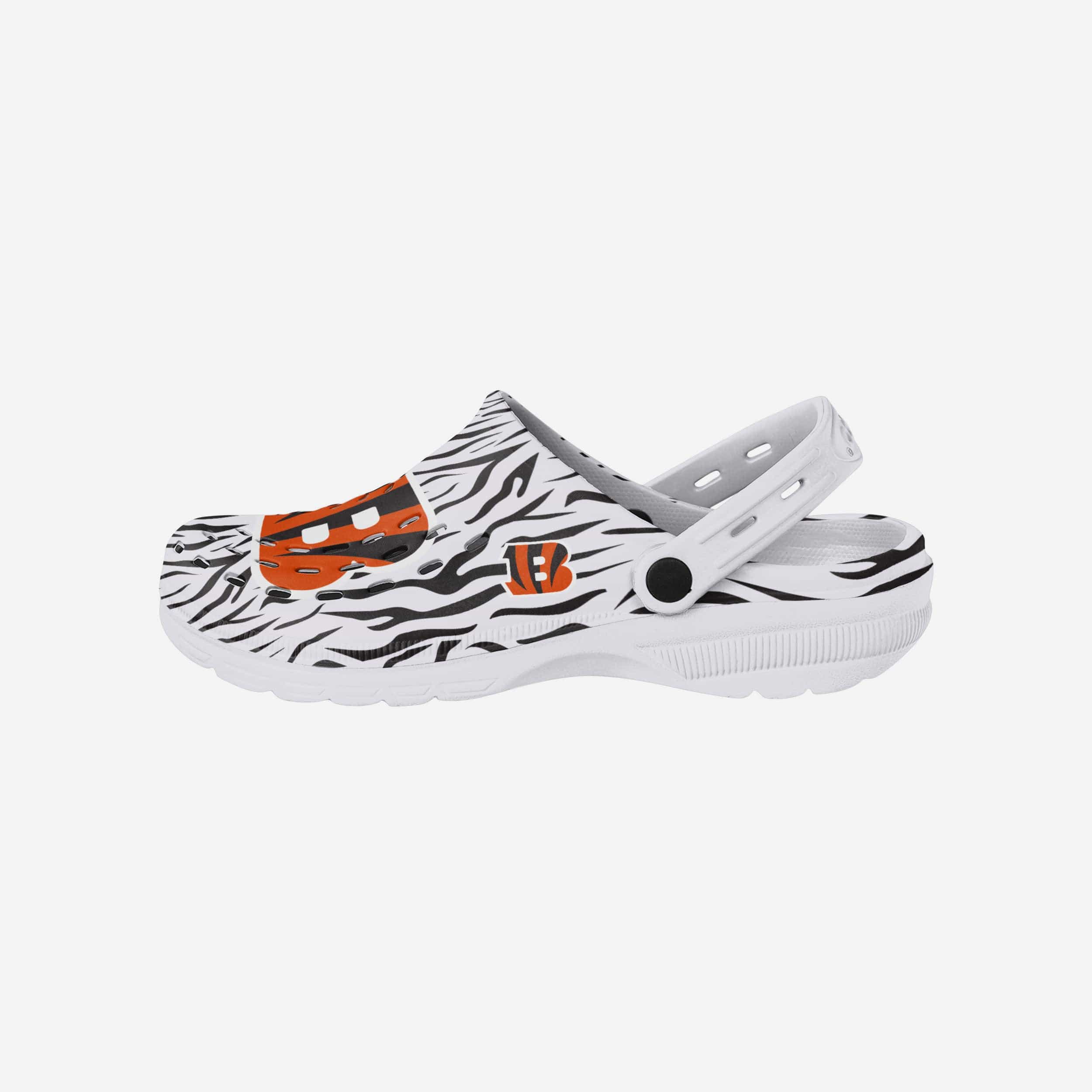 Cincinnati Bengals White Stripe Clog With Strap