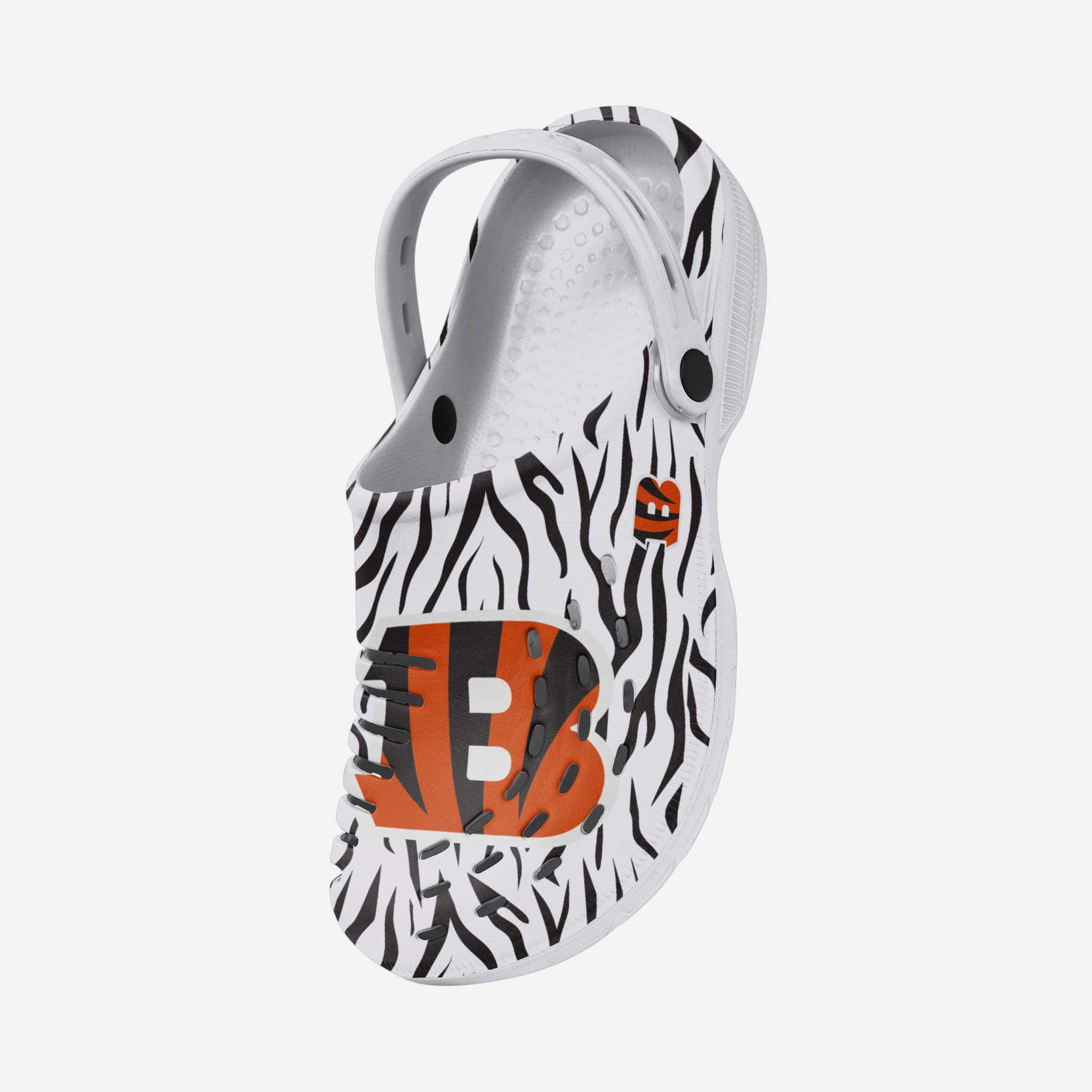 Cincinnati Bengals White Stripe Clog With Strap - Image 2