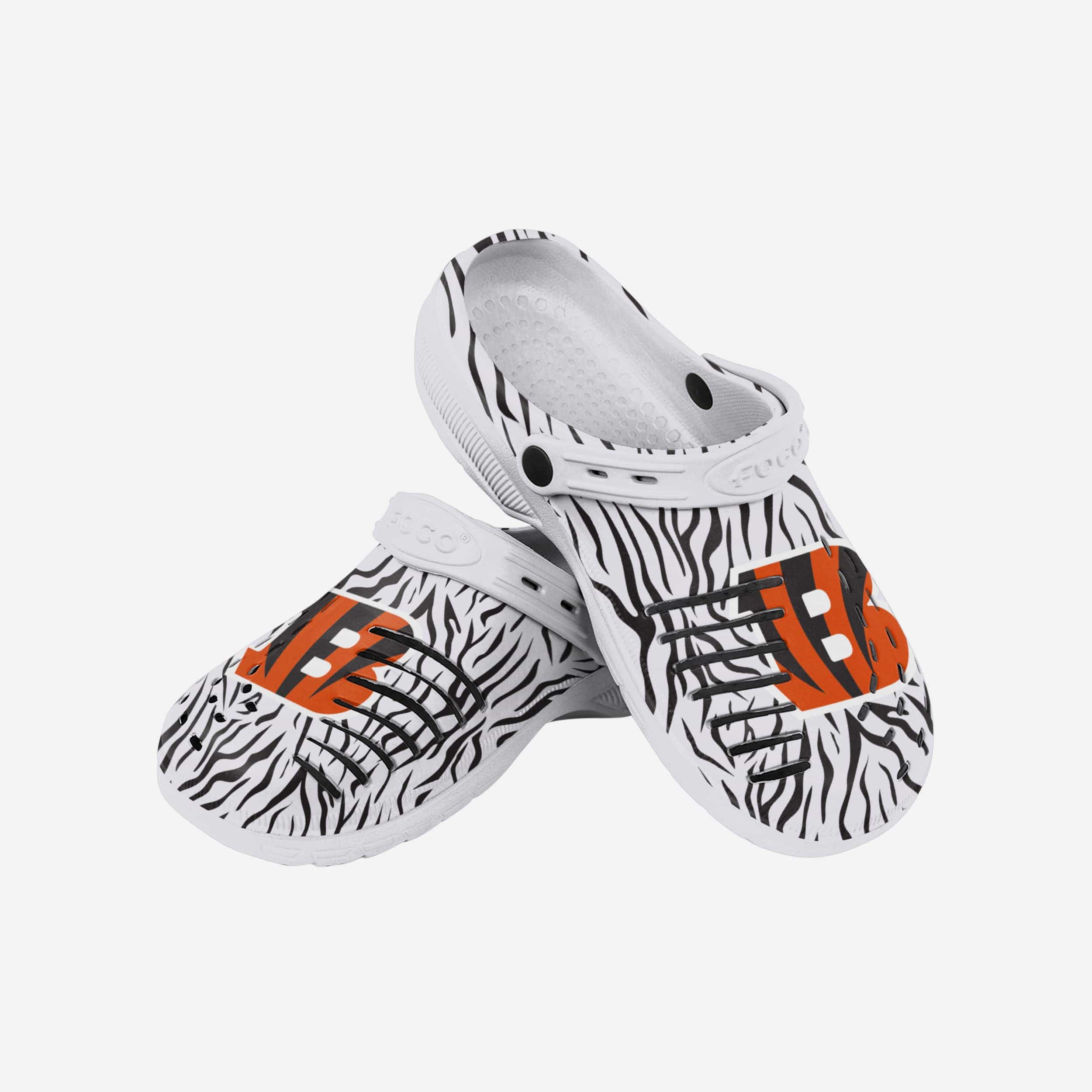Cincinnati Bengals White Stripe Clog With Strap - Image 3