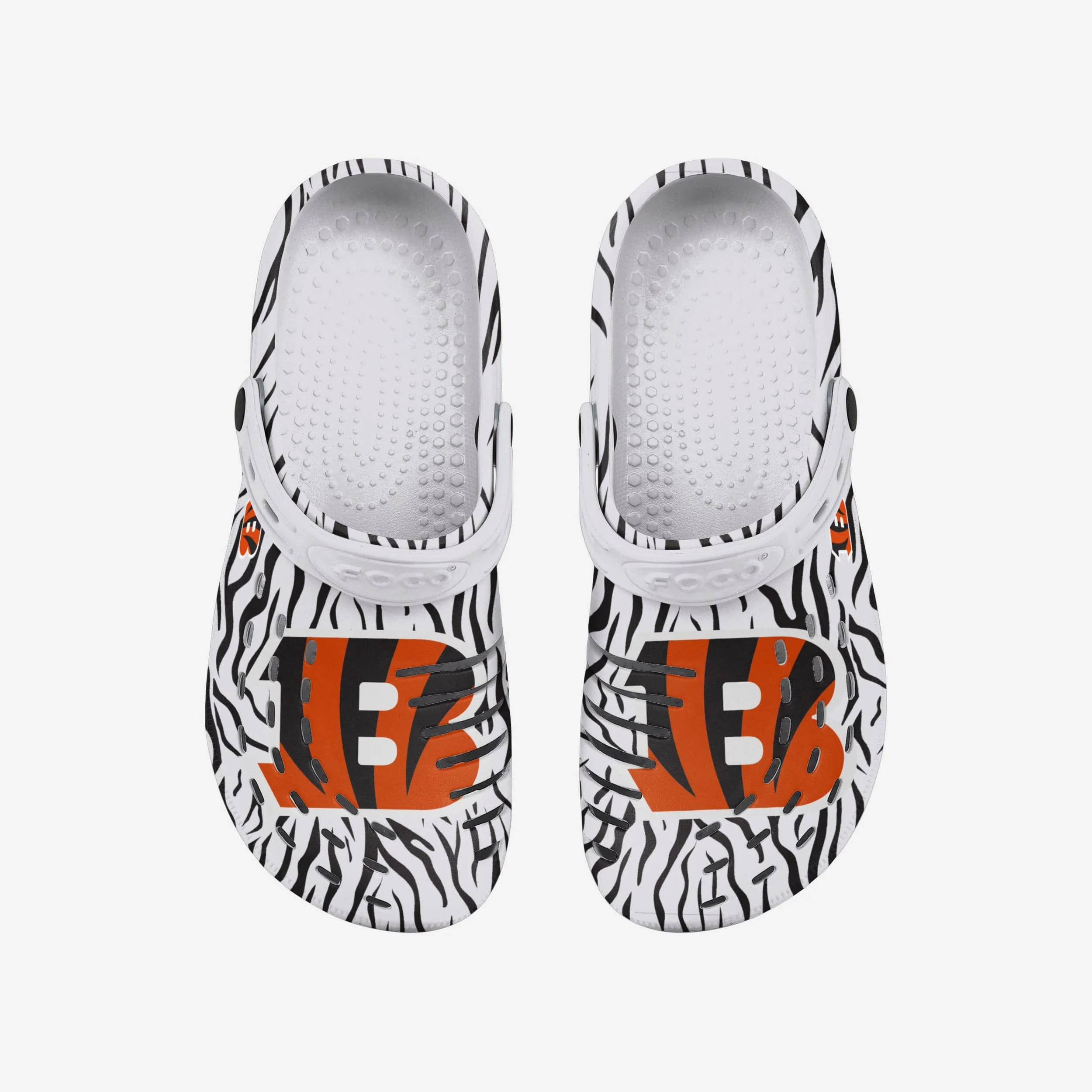 Cincinnati Bengals White Stripe Clog With Strap - Image 4