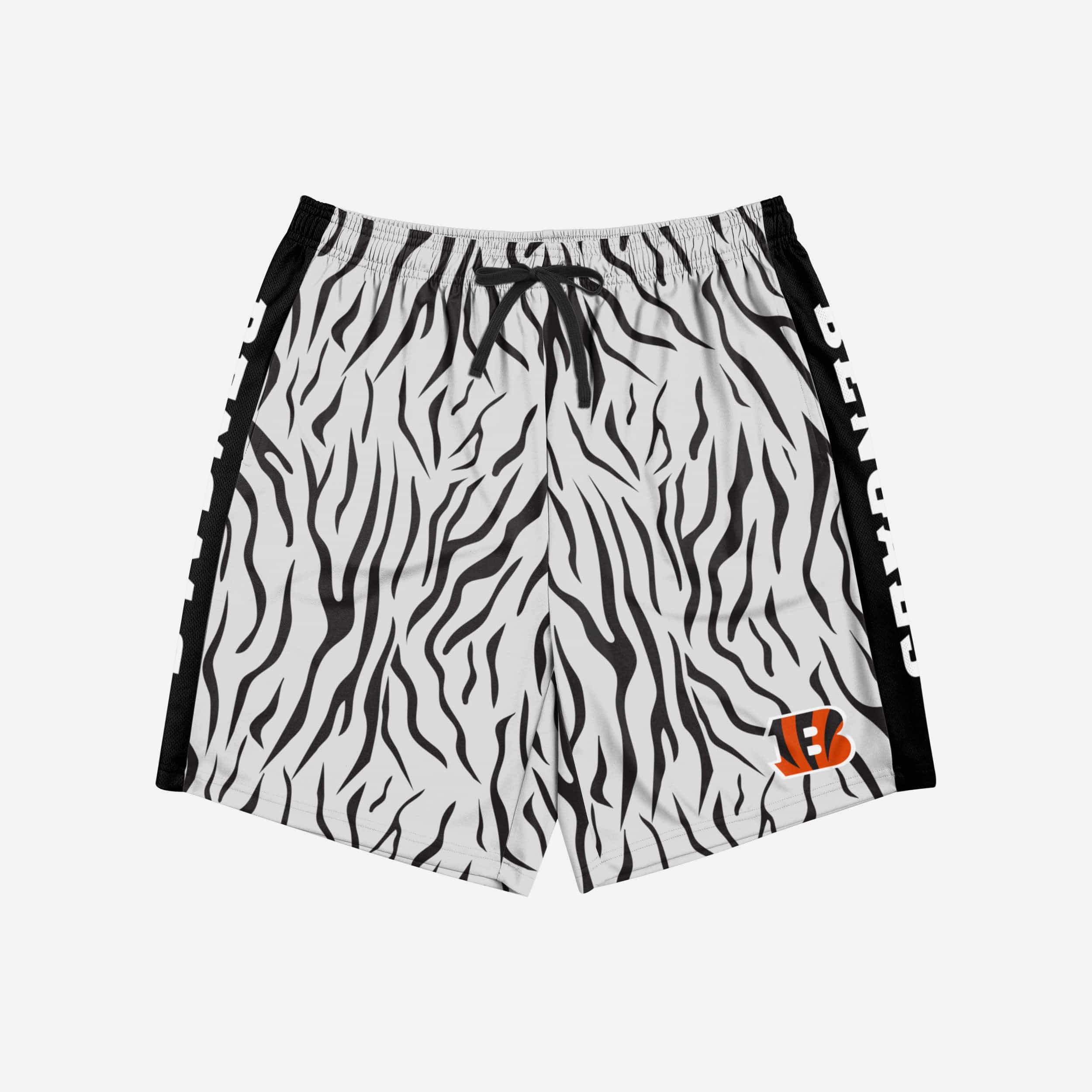 Cincinnati Bengals White Stripe Training Shorts - Image 3