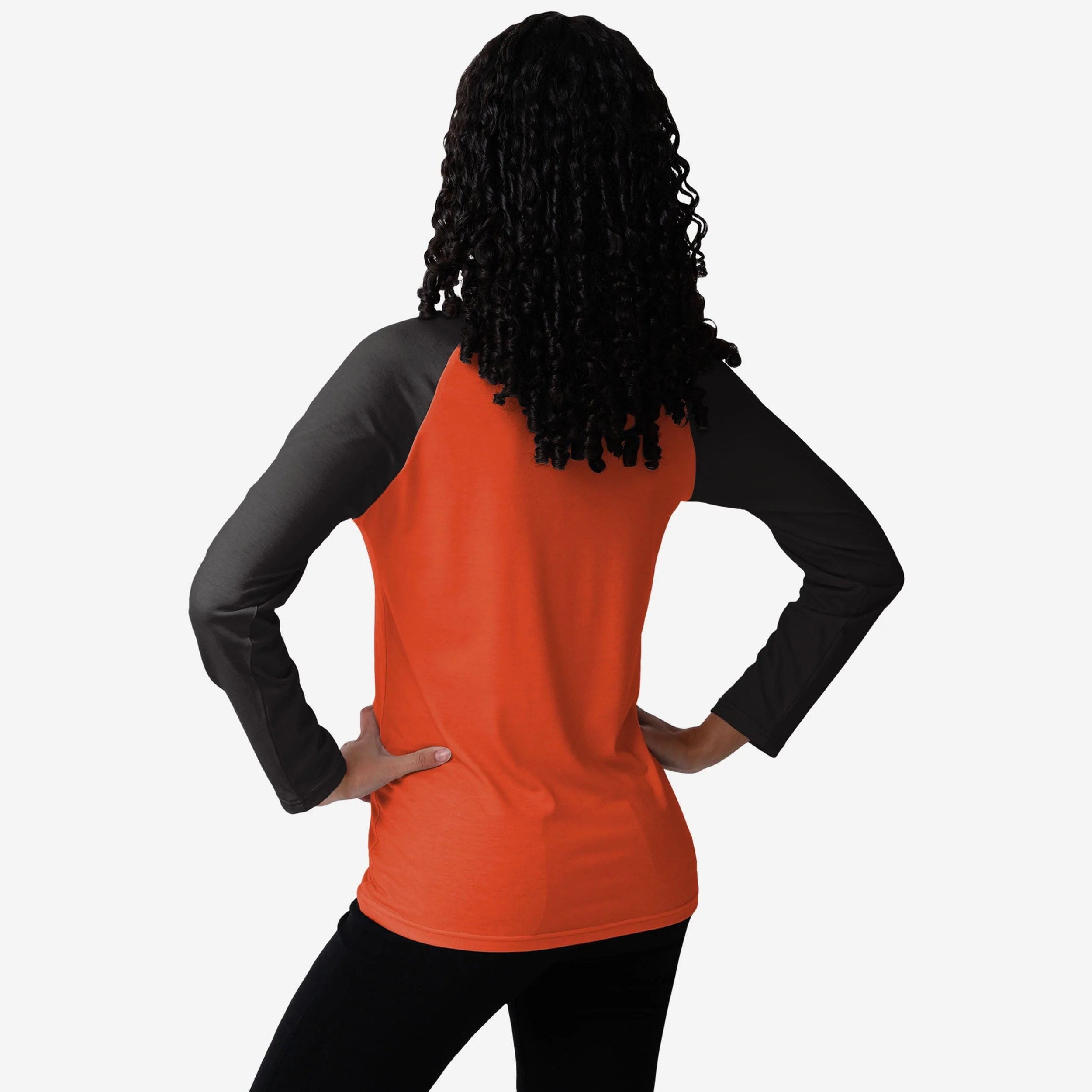 Cincinnati Bengals Womens Big Wordmark Long Sleeve Henley - Image 2