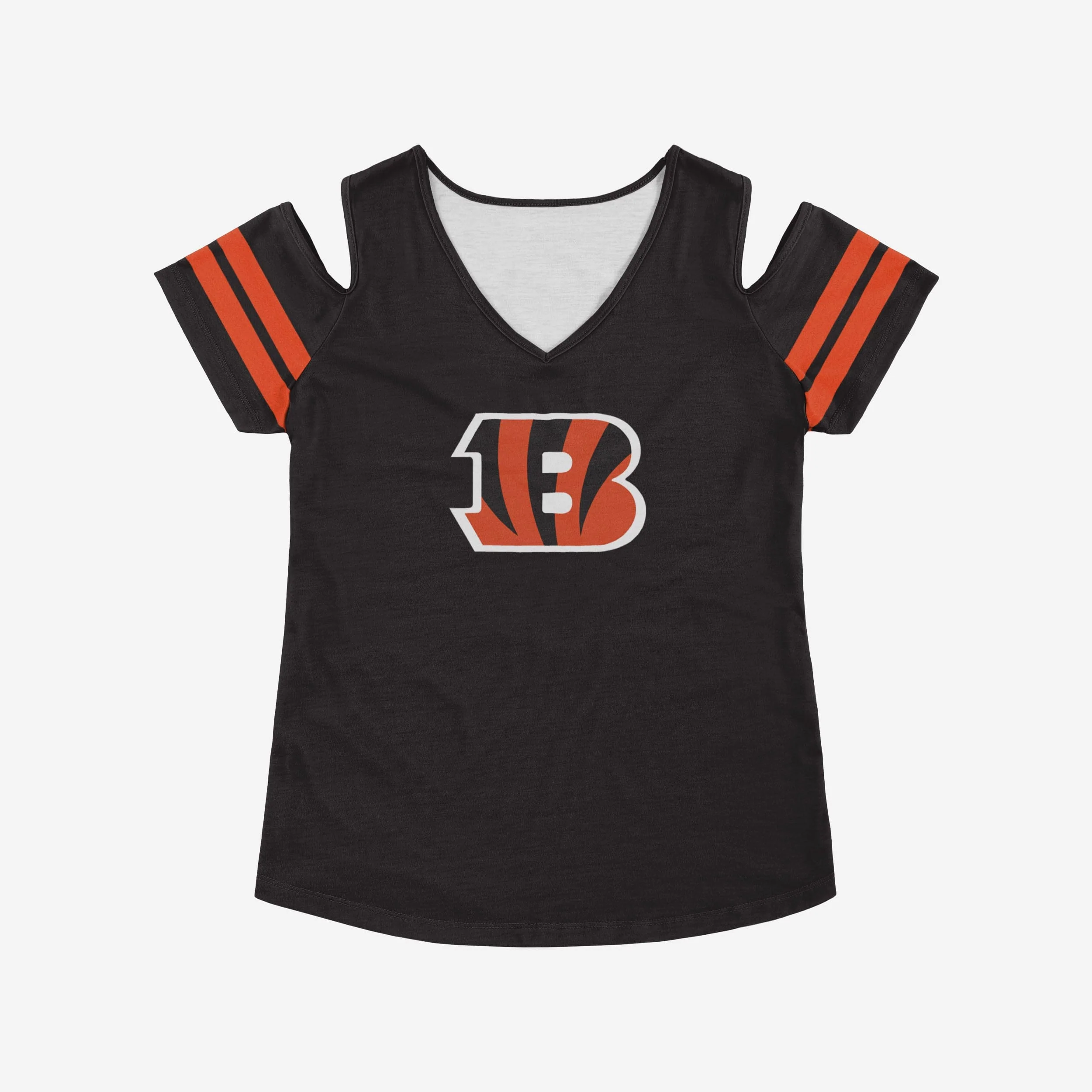 Cincinnati Bengals Womens Cold Shoulder T-Shirt - Image 3