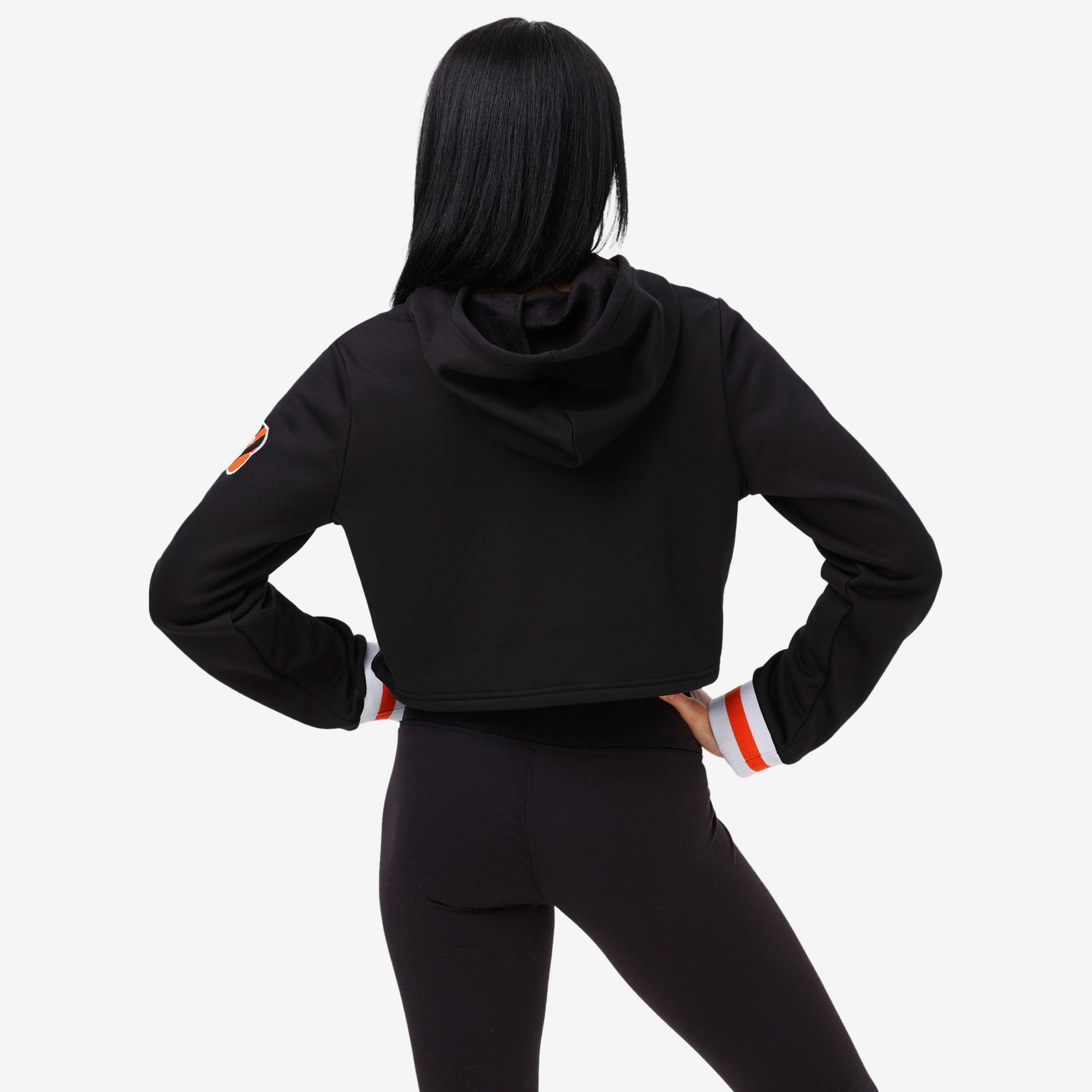 Cincinnati Bengals Womens Cropped Chenille Hoodie - Image 2