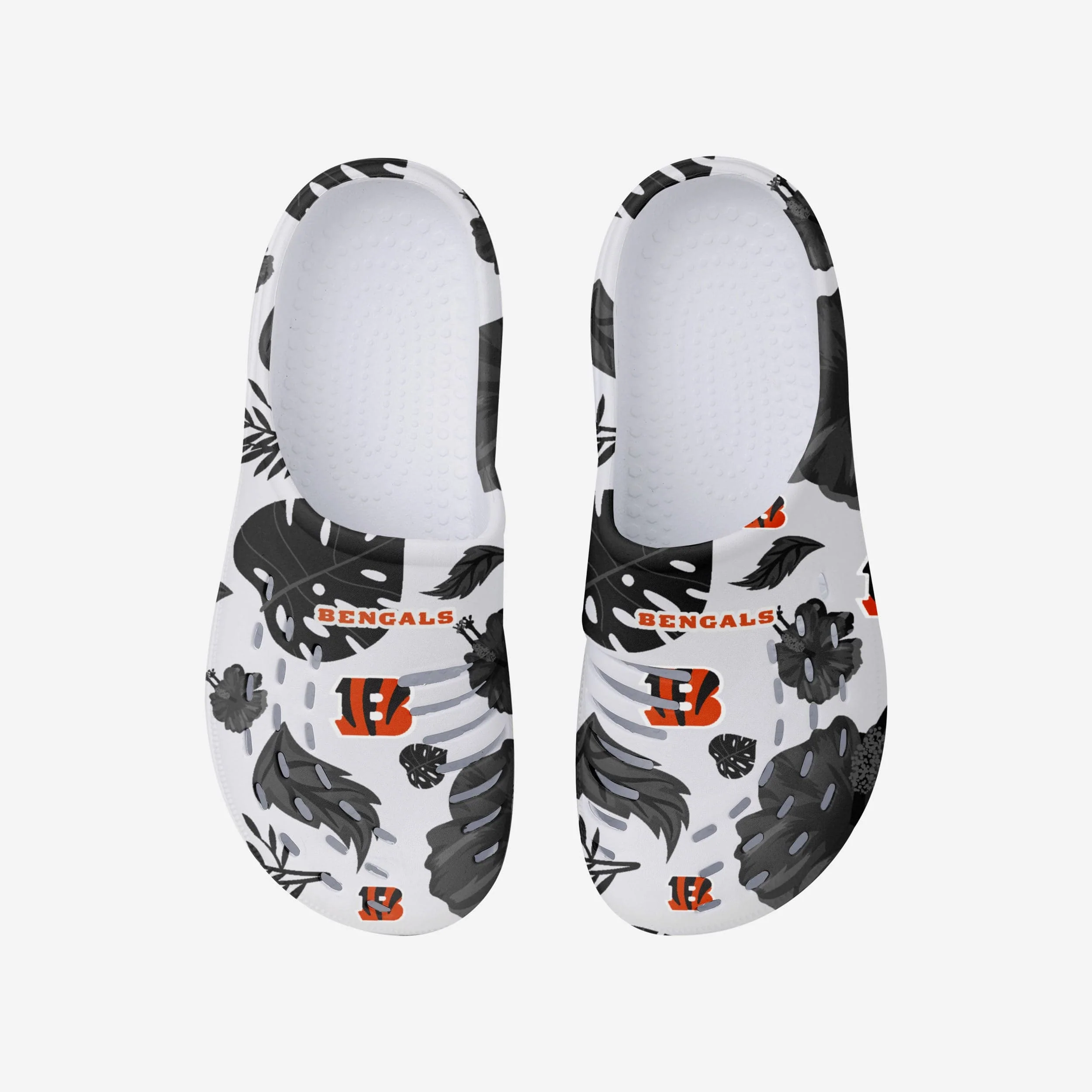 Cincinnati Bengals Womens Floral White Clog - Image 4