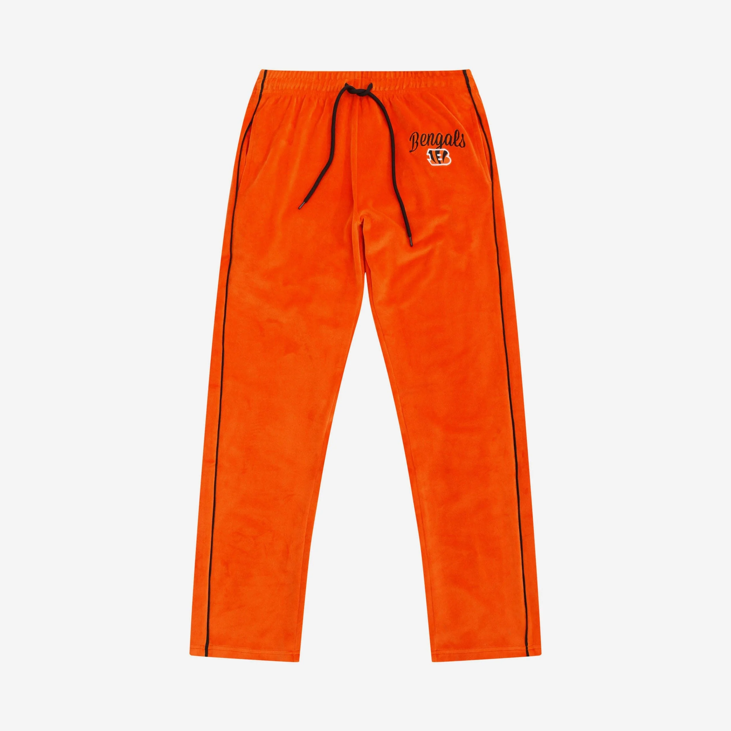 Cincinnati Bengals Womens Orange Velour Pants - Image 4