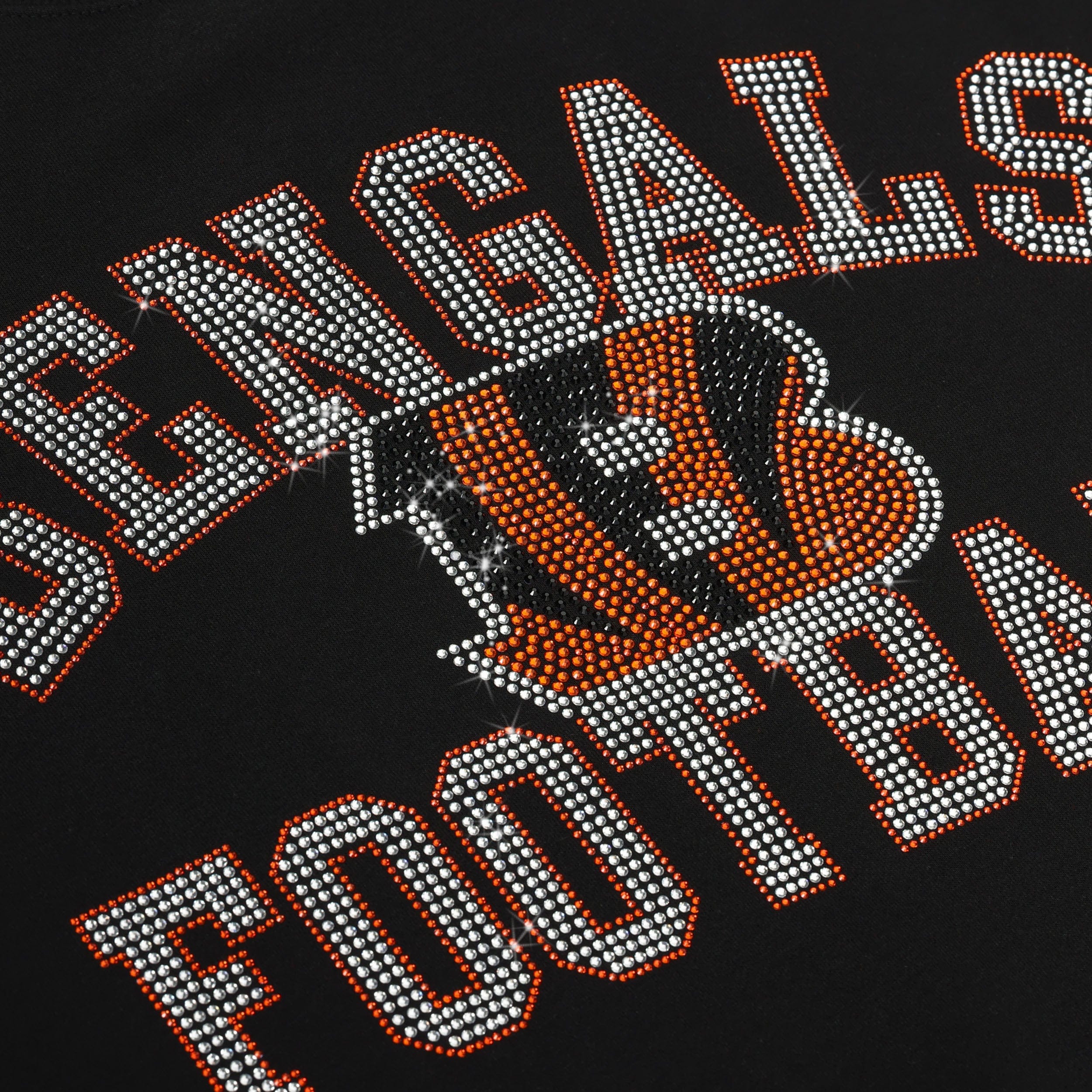 Cincinnati Bengals Womens Rhinestone Logo Oversized Crew Neck Sweatshirt - Image 2