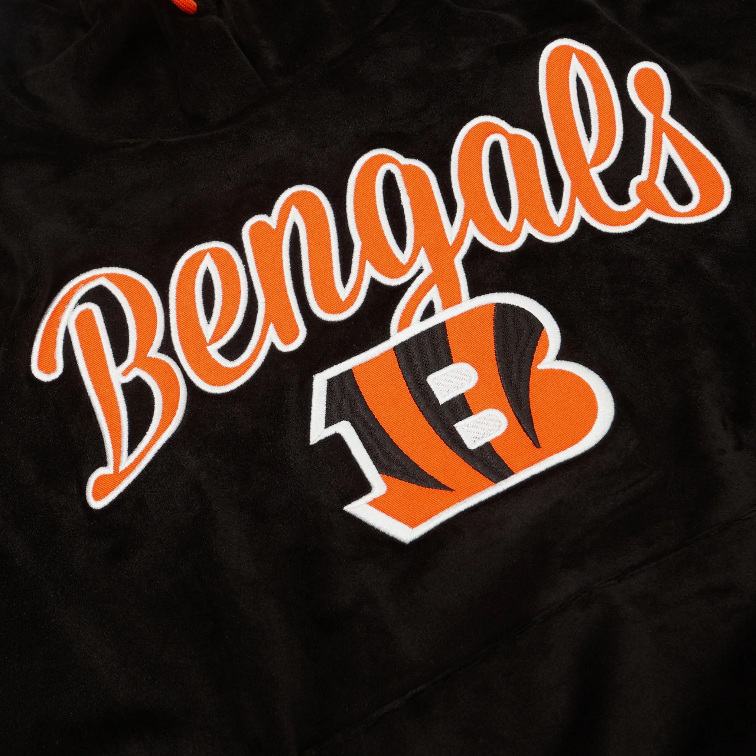Cincinnati Bengals Womens Velour Hooded Sweatshirt - Image 4