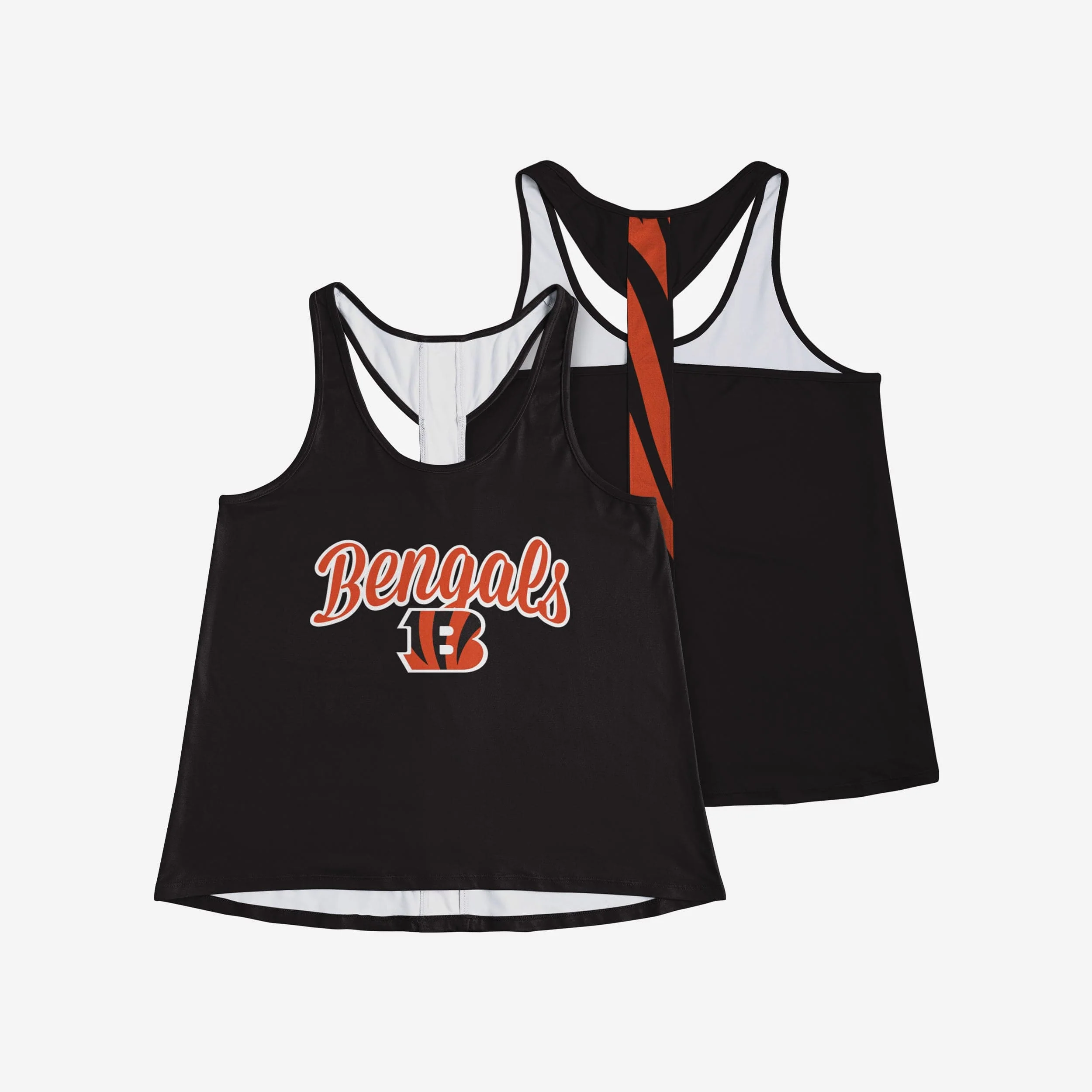 Cincinnati Bengals Womens Wordmark Team Stripe Sleeveless Top - Image 3