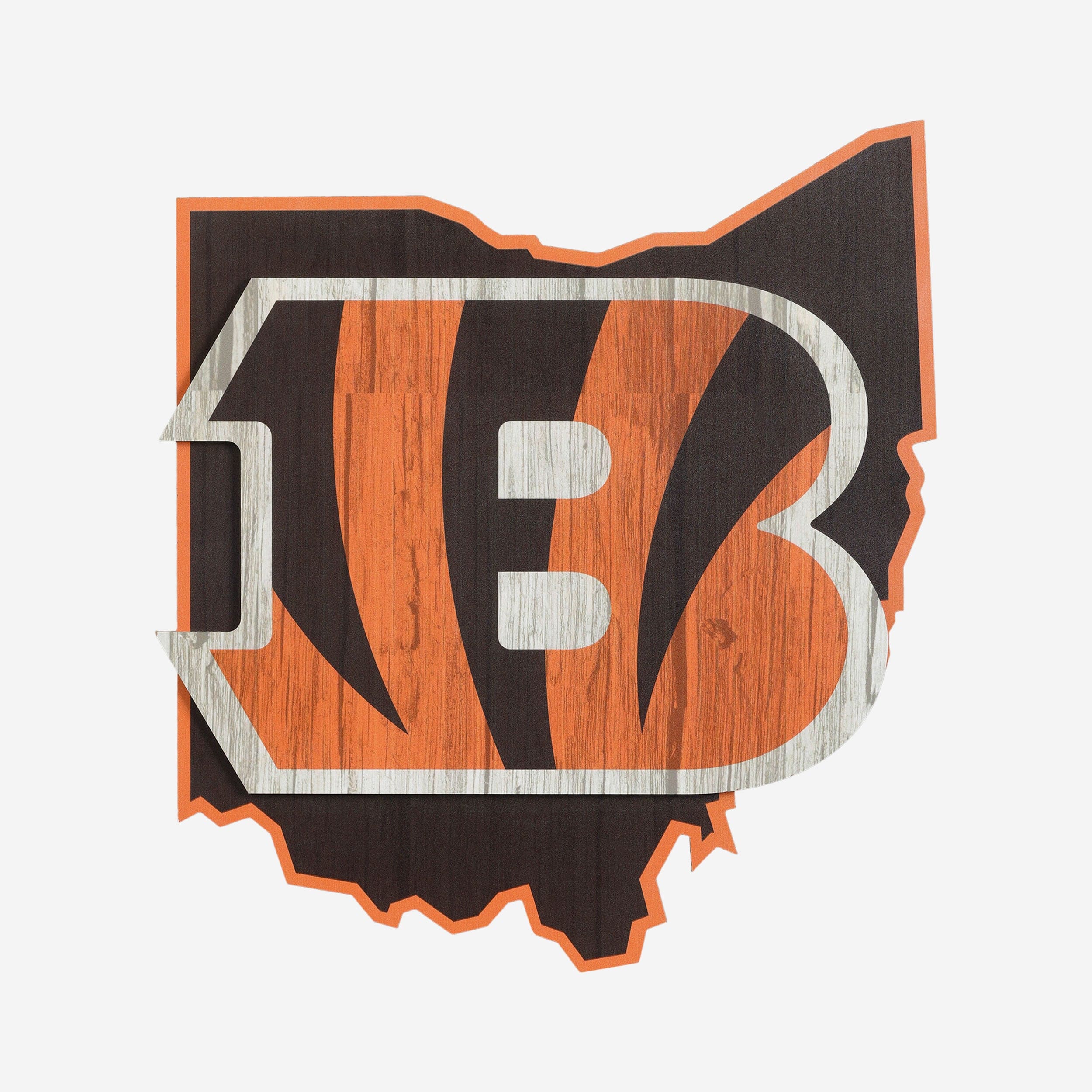 Cincinnati Bengals Wood State Sign