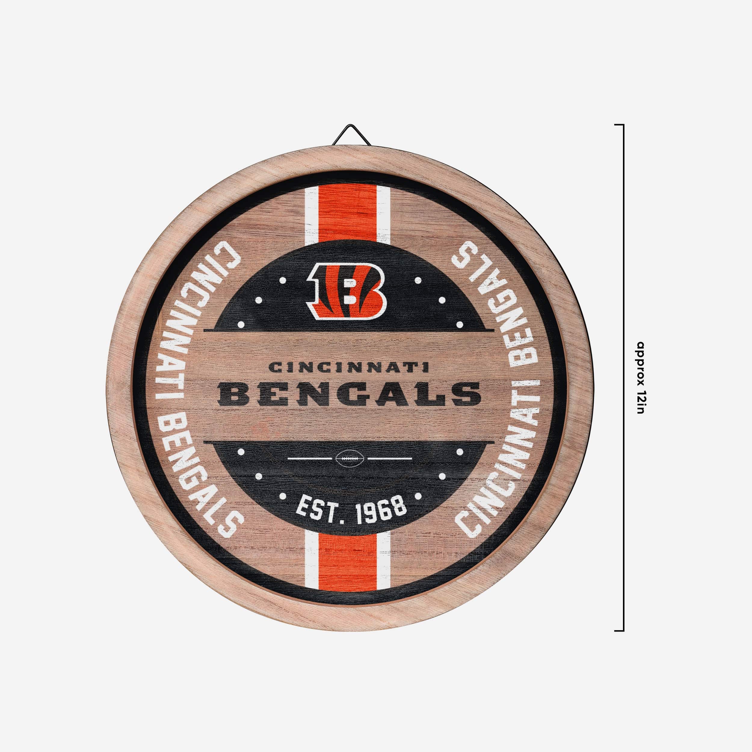 Cincinnati Bengals Wooden Barrel Sign - Image 5