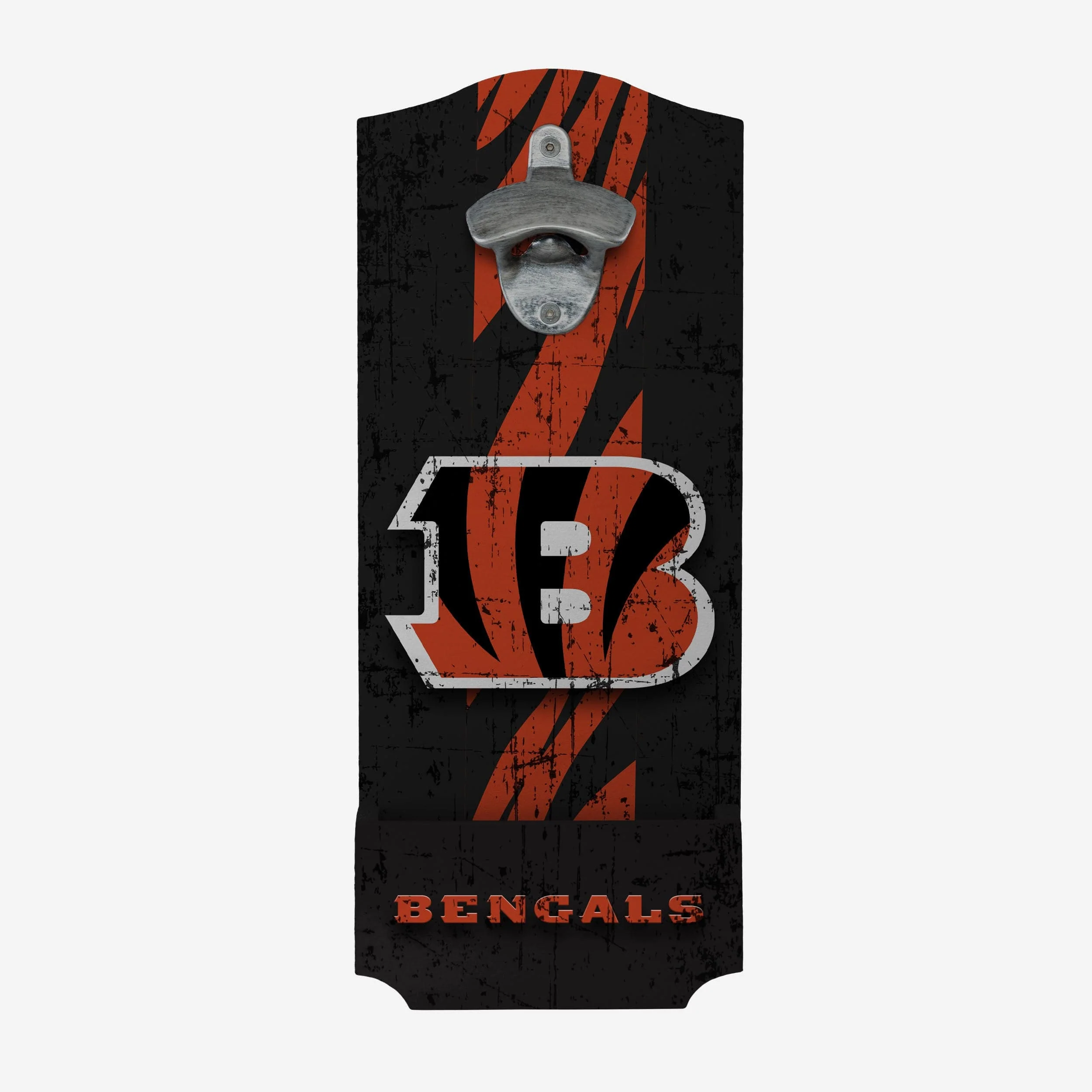 Cincinnati Bengals Wooden Bottle Cap Opener Sign - Image 2