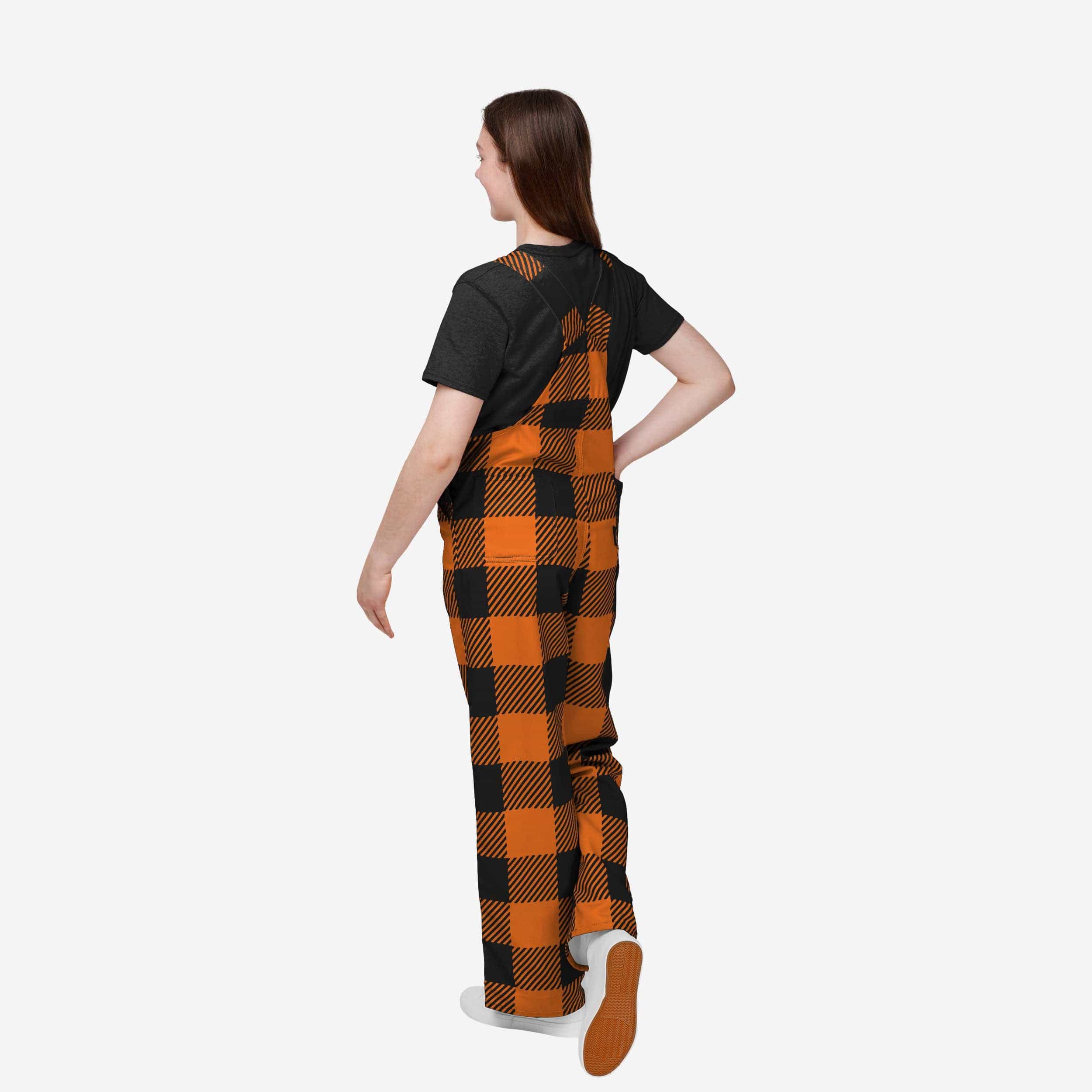 Cincinnati Bengals Youth Plaid Bib Overalls - Image 2