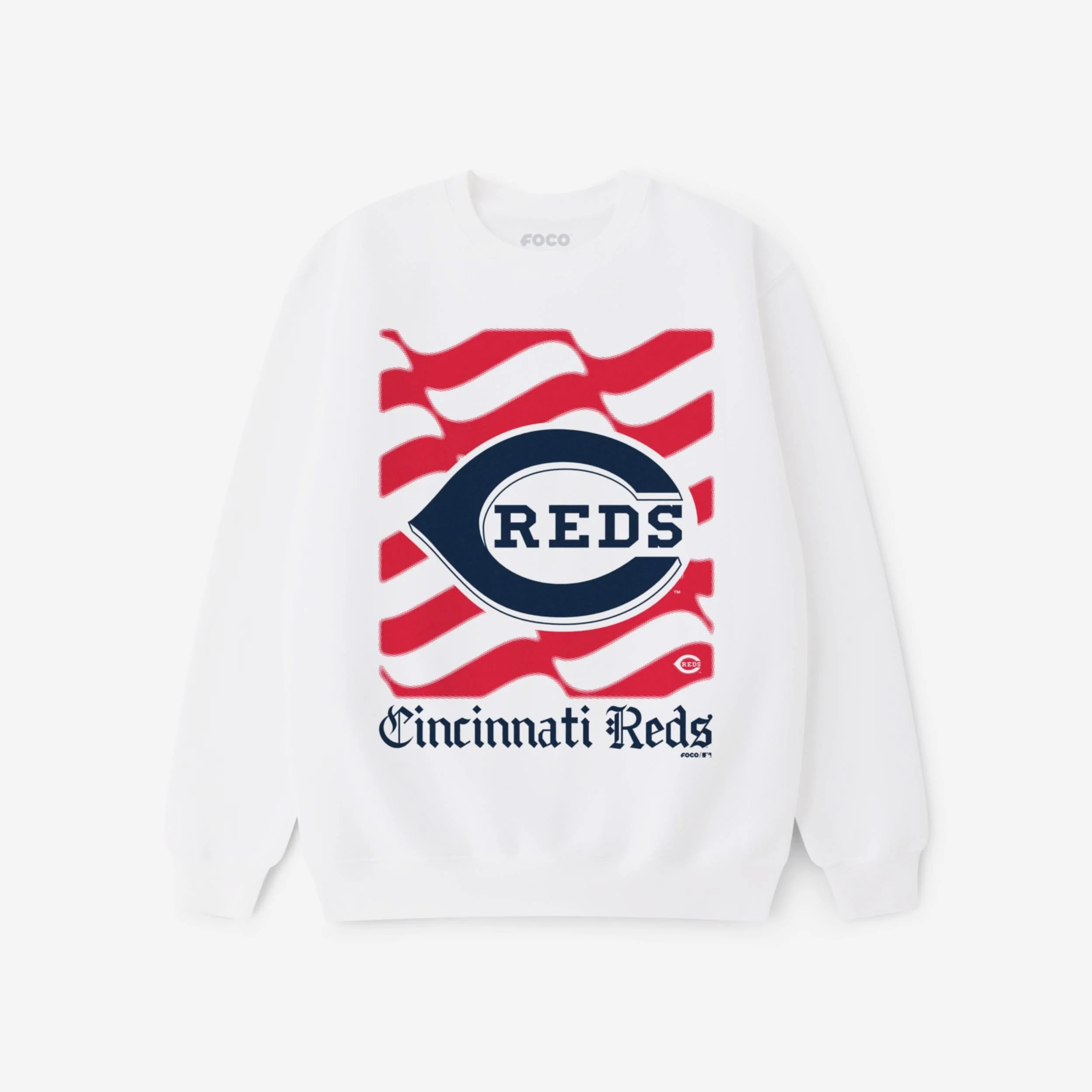 Cincinnati Reds American Heritage Wordmark Crew Neck Sweatshirt