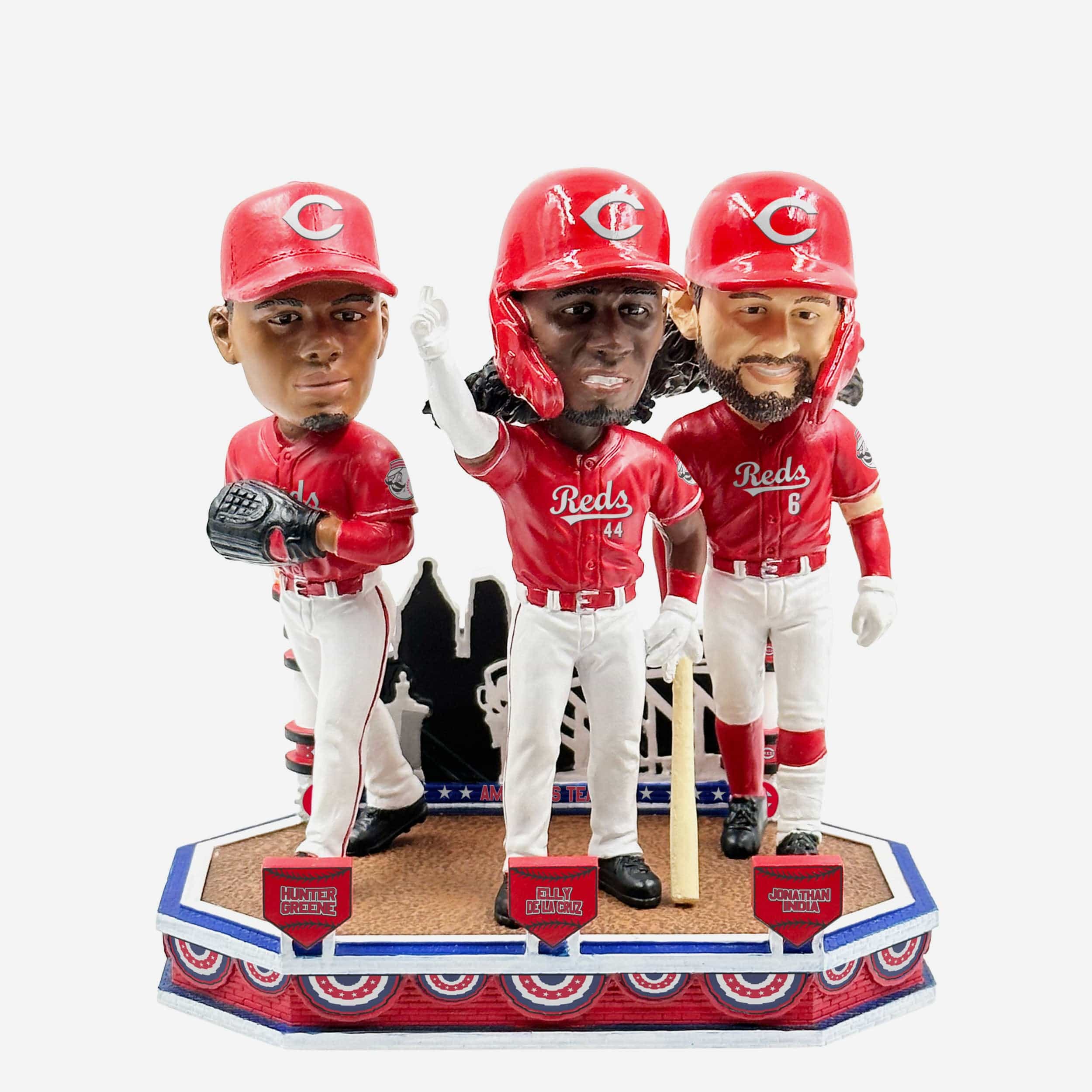 Cincinnati Reds Americas Team Mini Bobblehead Scene