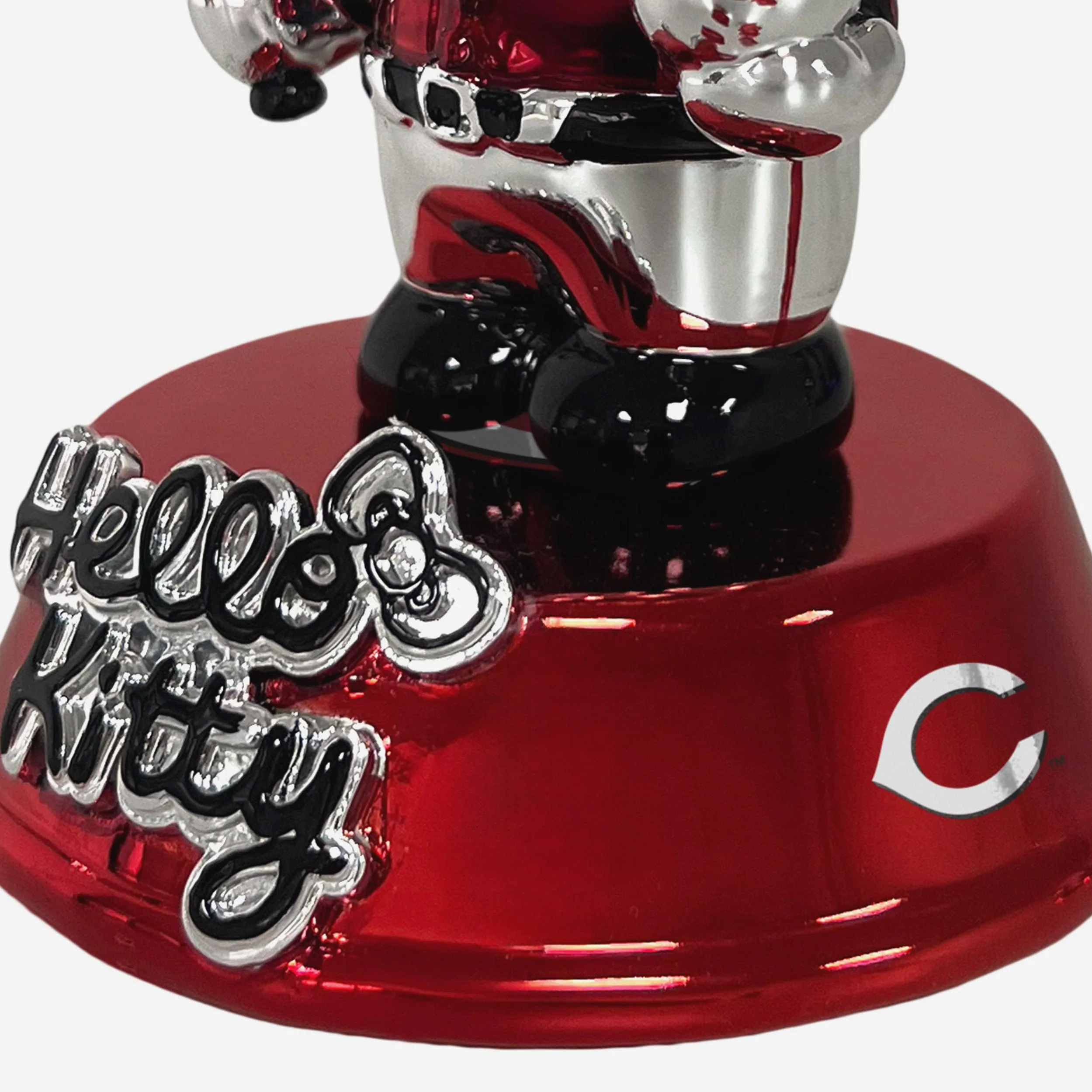Cincinnati Reds Hello Kitty® Electroplated Edition Mini Bobblehead - Image 3