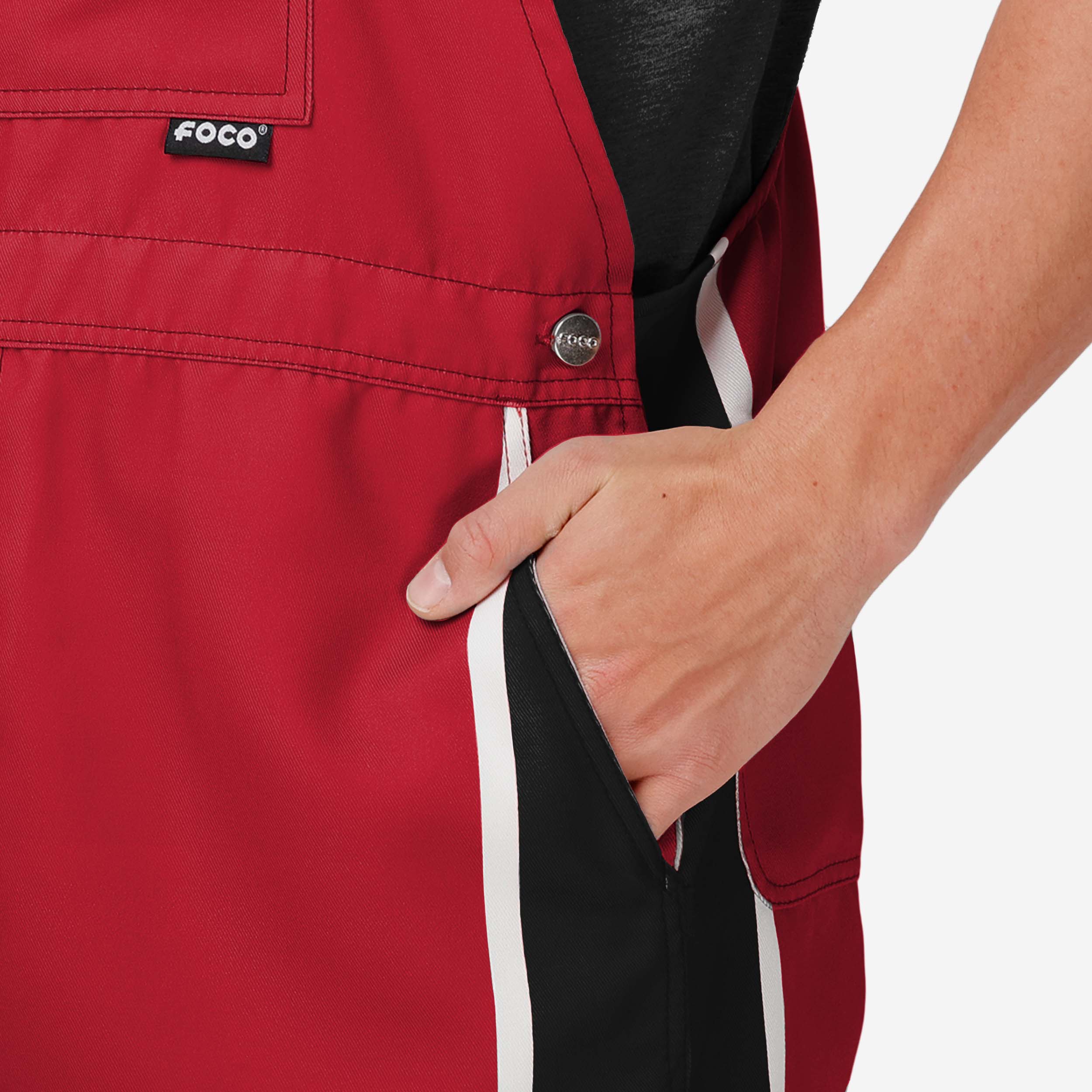 Cincinnati Reds Mens Team Stripe Bib Shortalls - Image 4